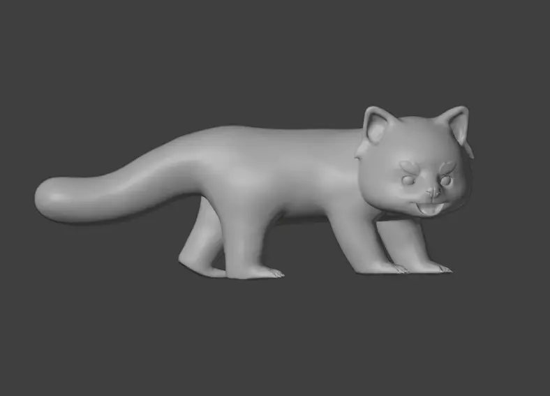 red panda 3D print model_0