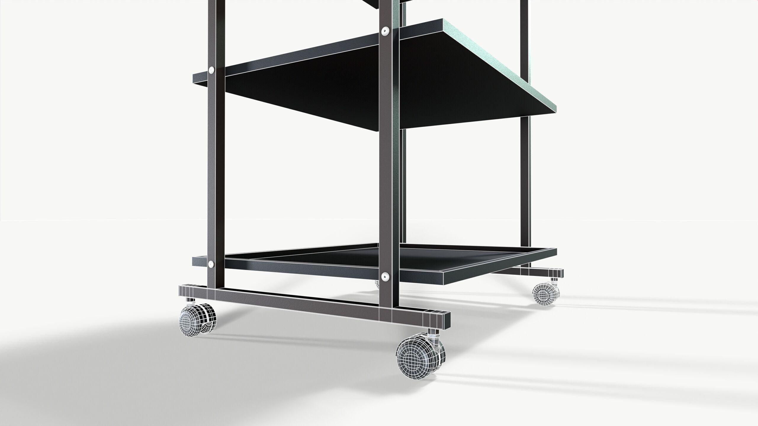 Office Cart Low-poly 3D model_9