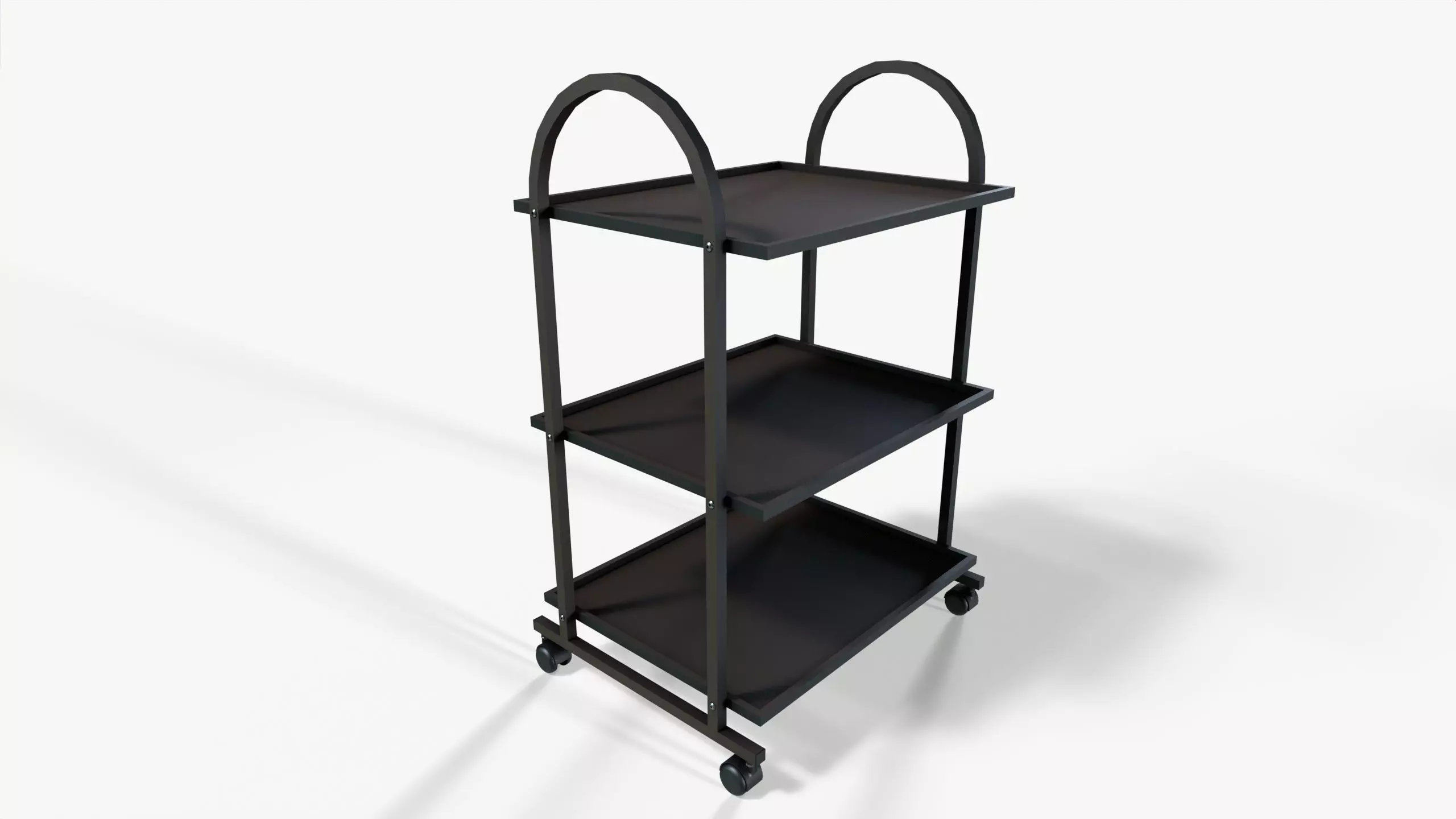 Office Cart Low-poly 3D model_0