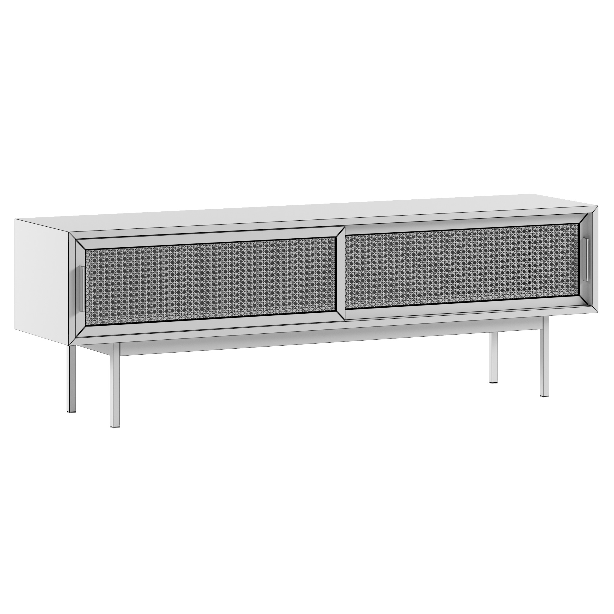 TV console and buffet Waska set 3D model_2