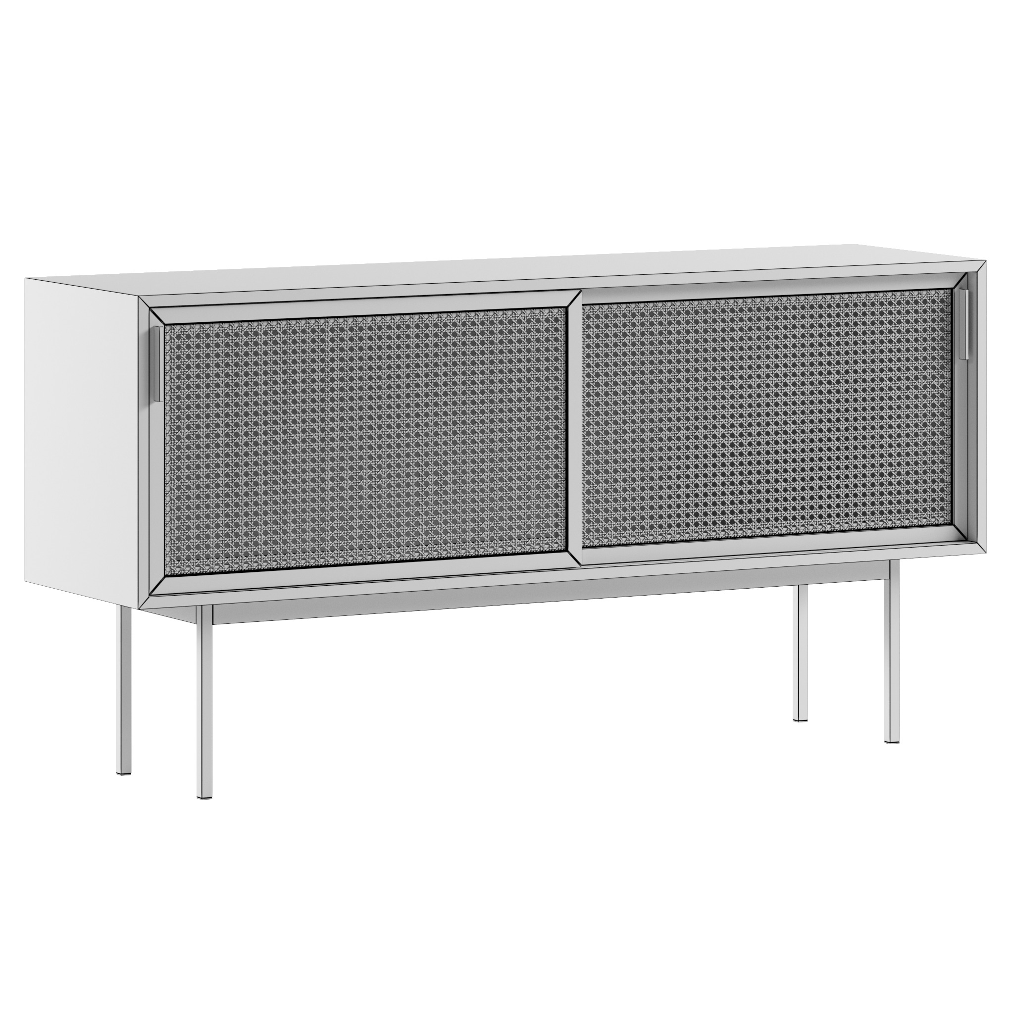 TV console and buffet Waska set 3D model_4
