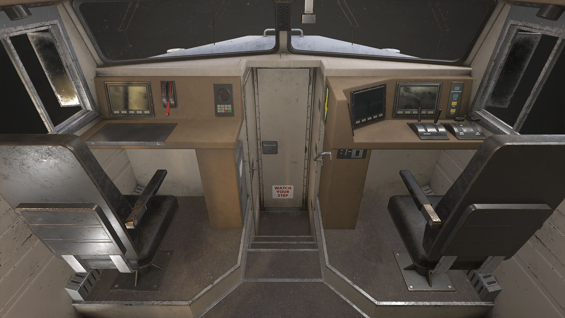 Diesel Locomotive Low-poly 3D model_12