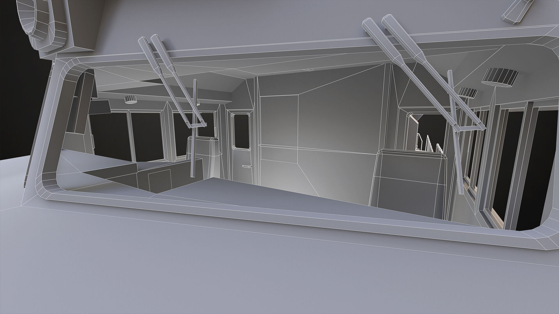 Diesel Locomotive Low-poly 3D model_19