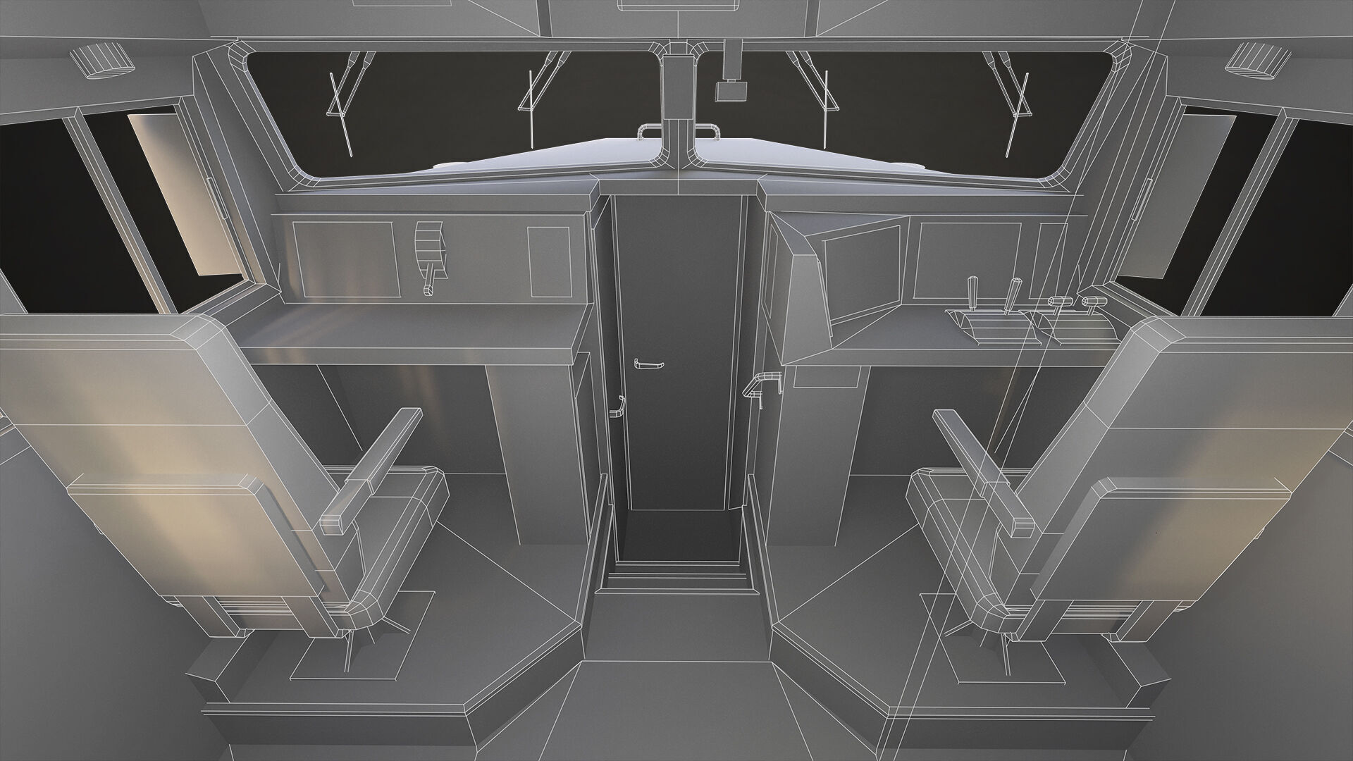 Diesel Locomotive Low-poly 3D model_18