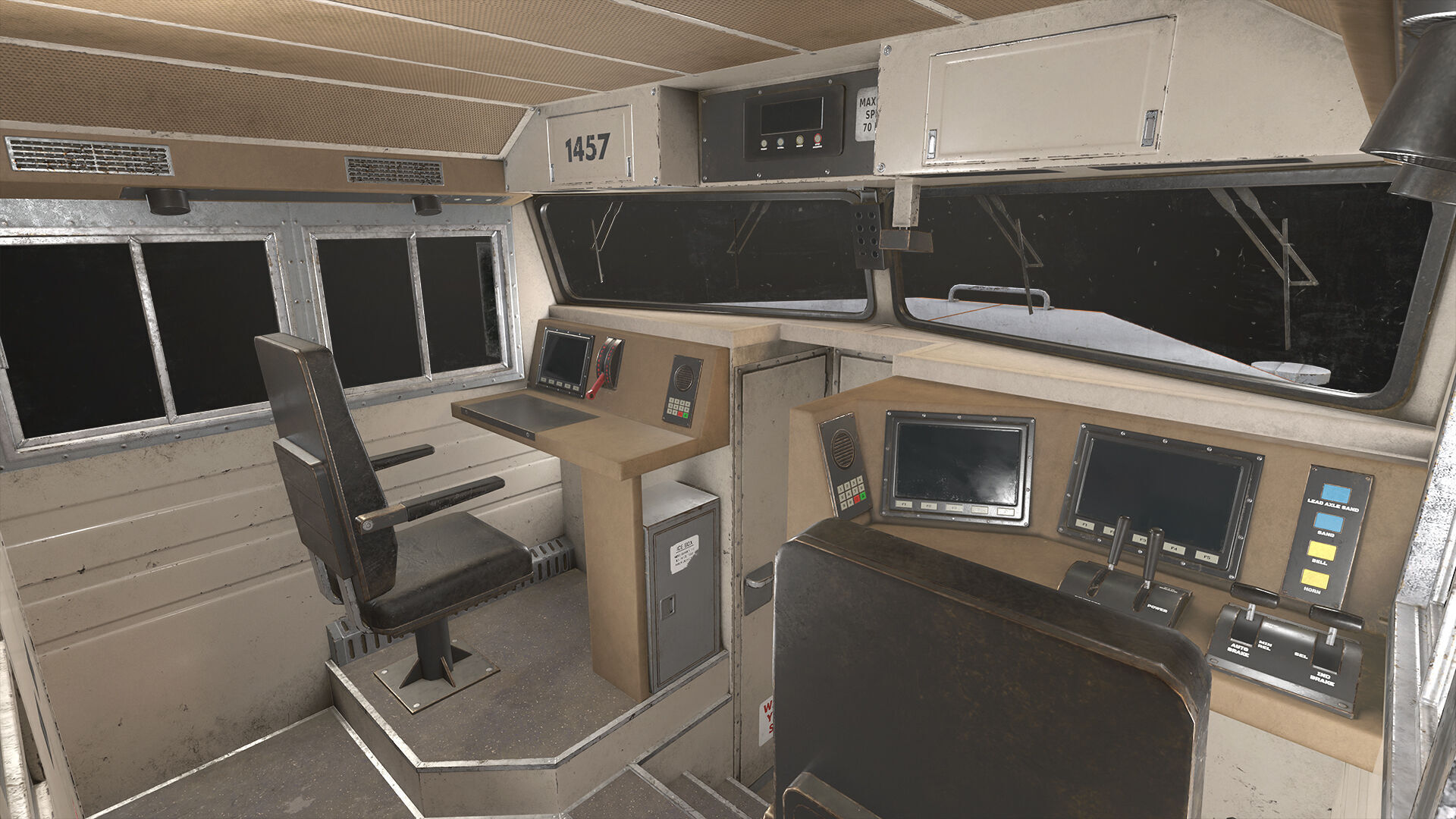 Diesel Locomotive Low-poly 3D model_14