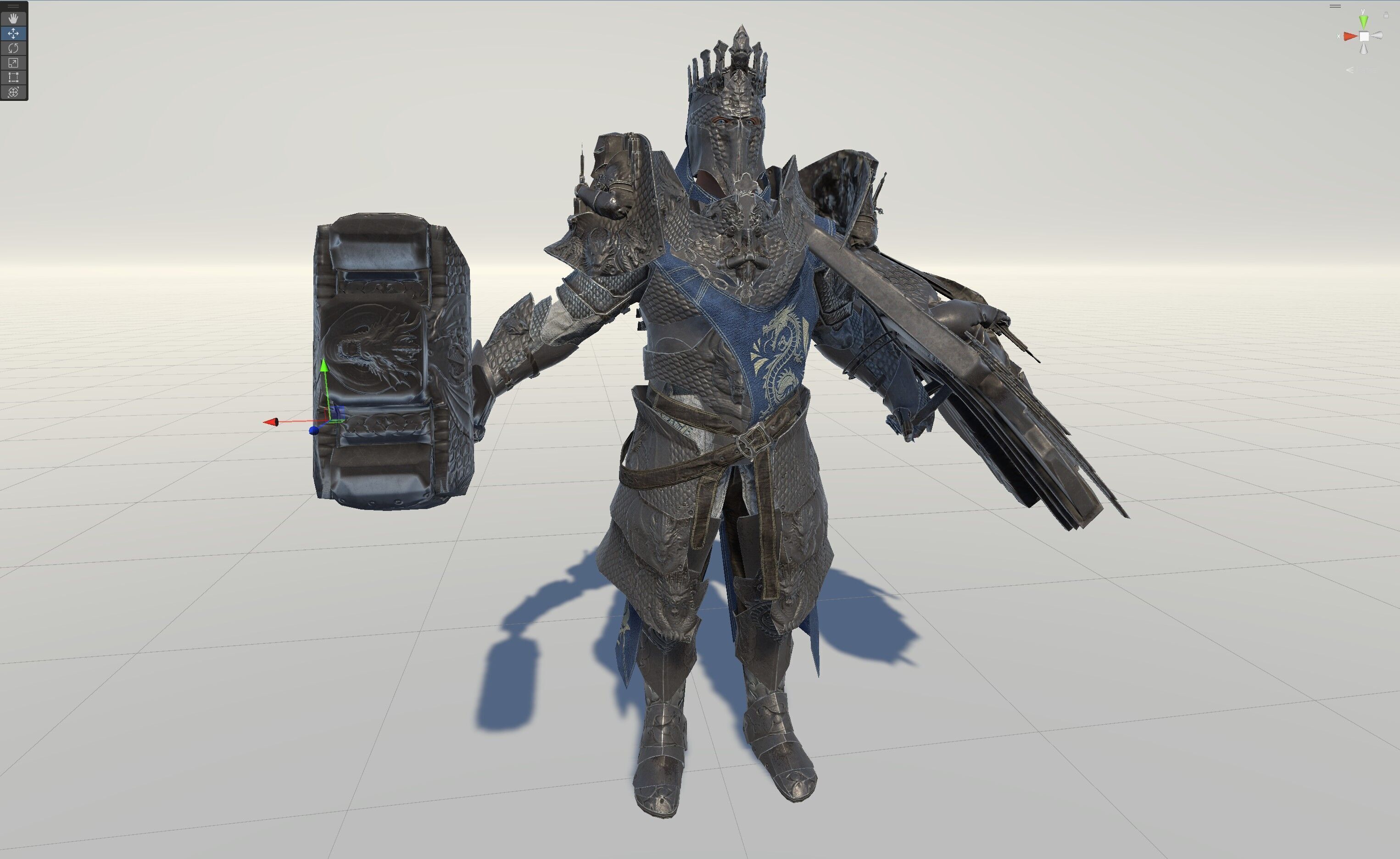 Paladin Low-poly 3D model_37