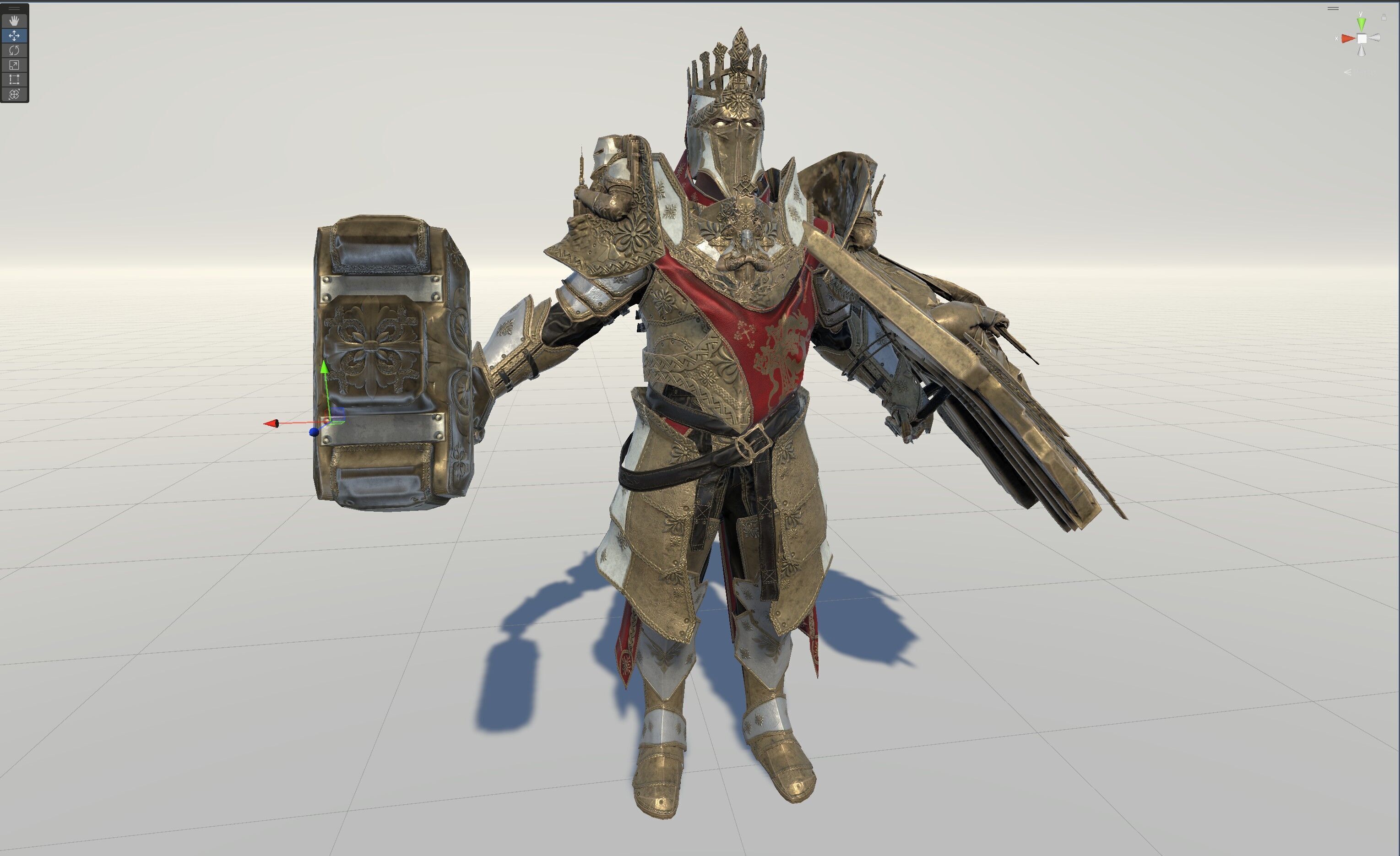 Paladin Low-poly 3D model_39