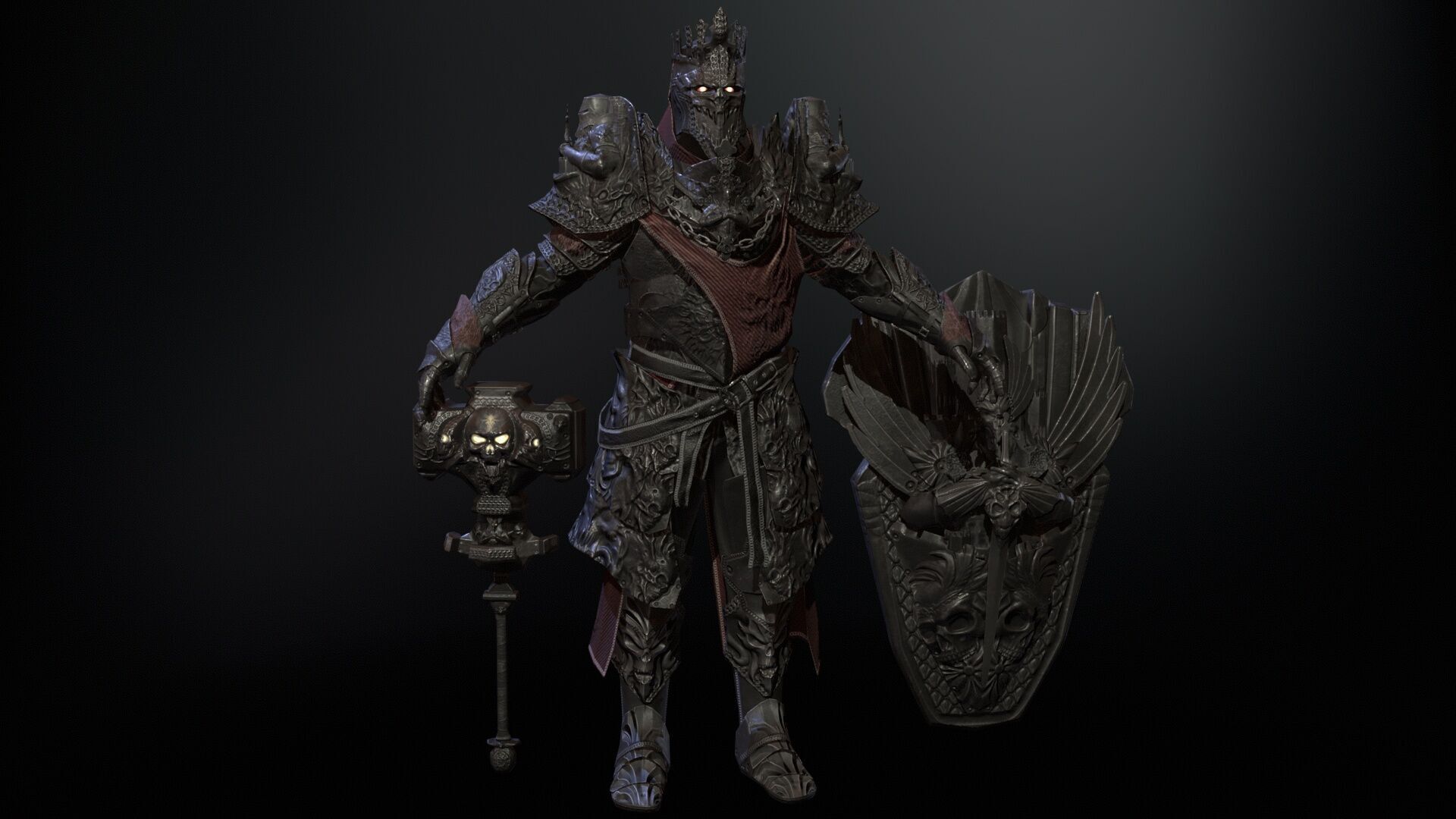 Paladin Low-poly 3D model_23