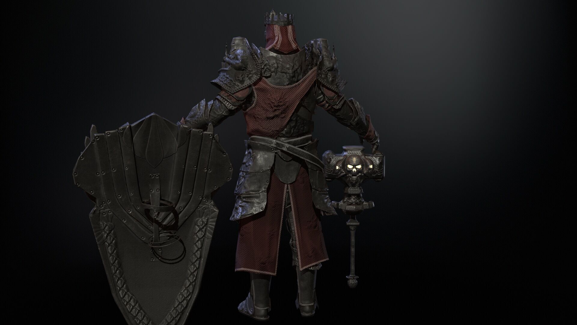 Paladin Low-poly 3D model_25