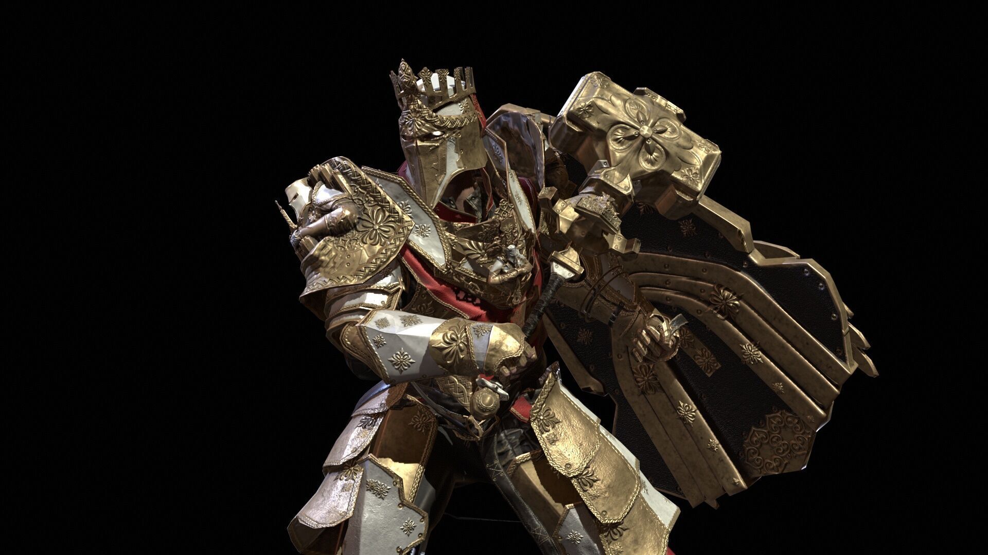 Paladin Low-poly 3D model_24