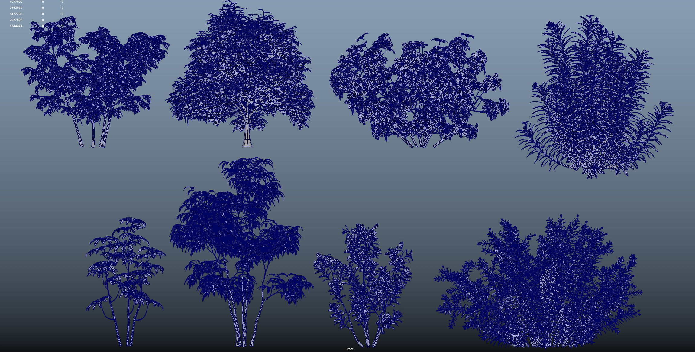 shrub tree 3D model_6