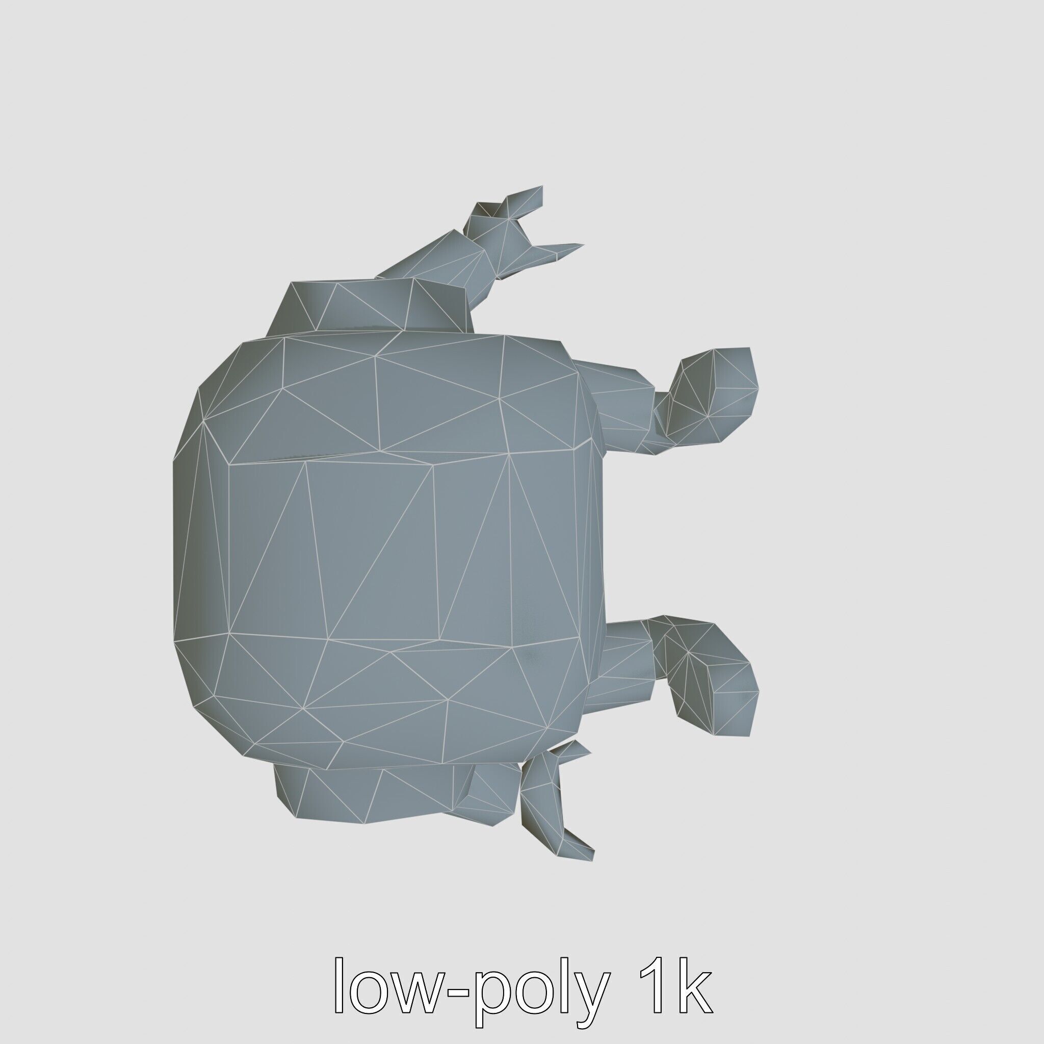 Futuristic Toy Robot with Articulated Limbs Low-poly 3D model_11