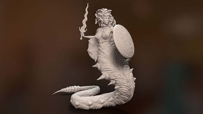 gorgon medusa 3d print 4 poses 3D print model
