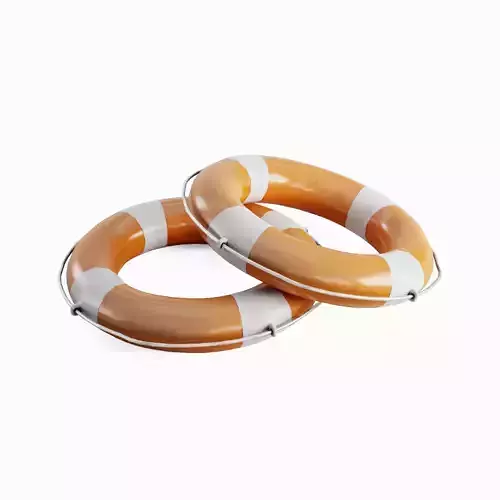Lifebuoy 01 Low-poly 3D model