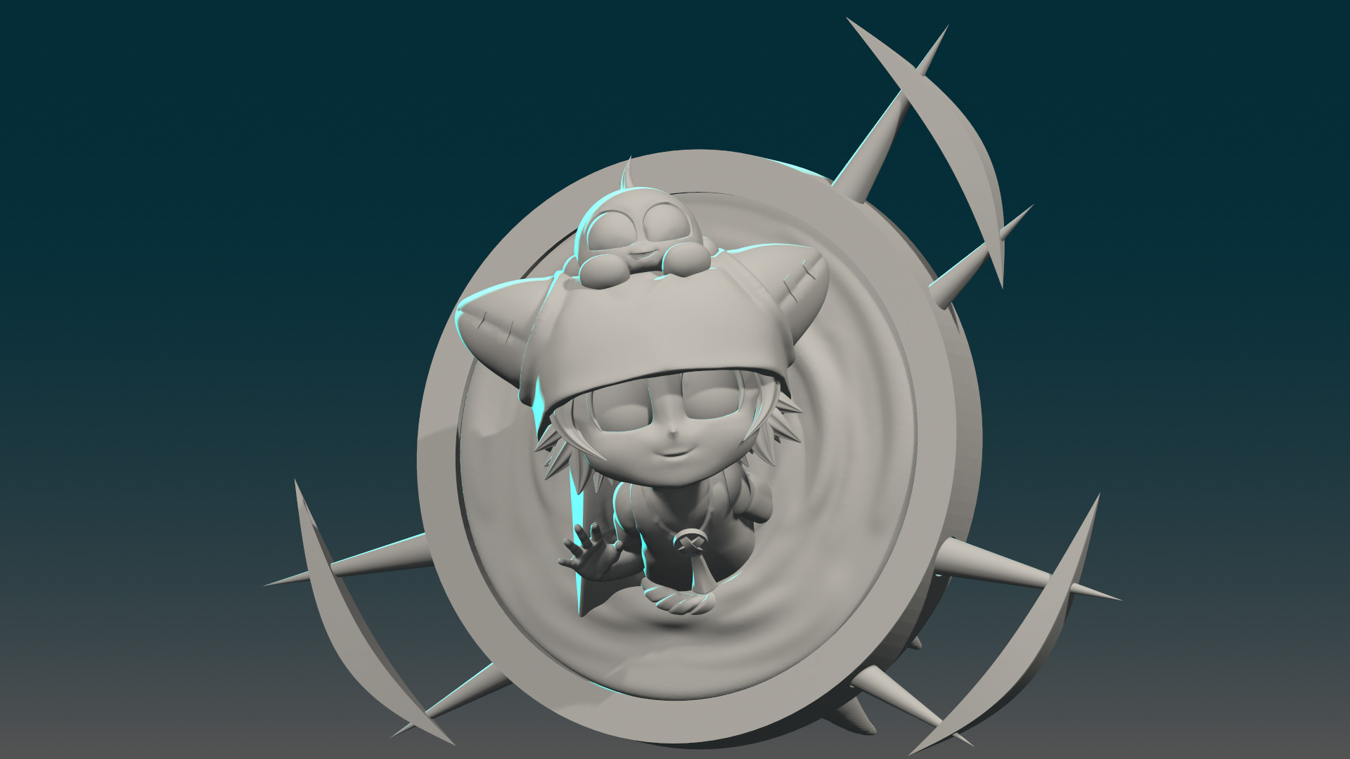 Yugo Wakfu anime 3D print model_4