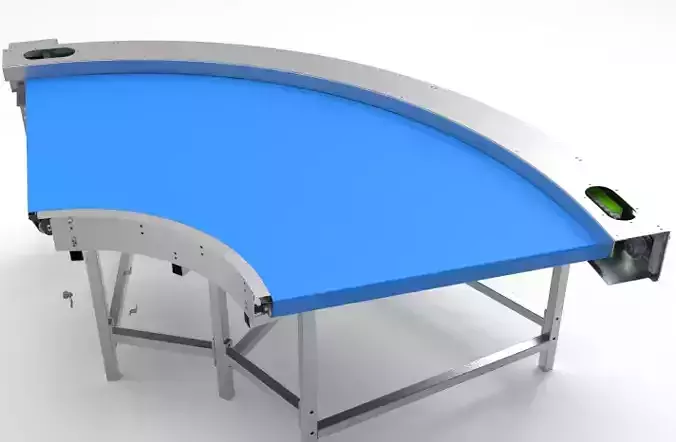 Curved belt conveyor 3D model