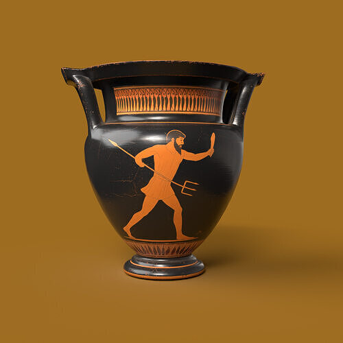 Ancient Greek Krater  Stylized Game-Ready Jug Low-poly 3D model