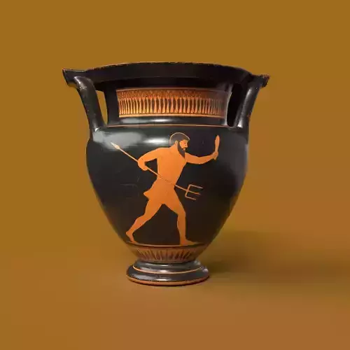 Ancient Greek Krater  Stylized Game-Ready Jug