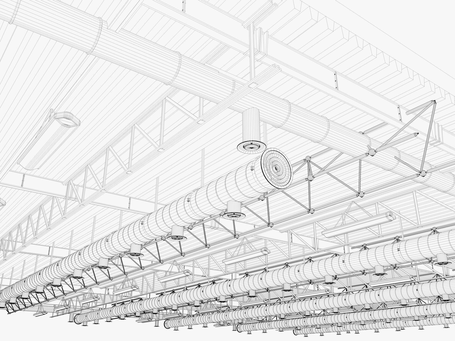 Ceiling Ventilation Pipes 9 3D model_11