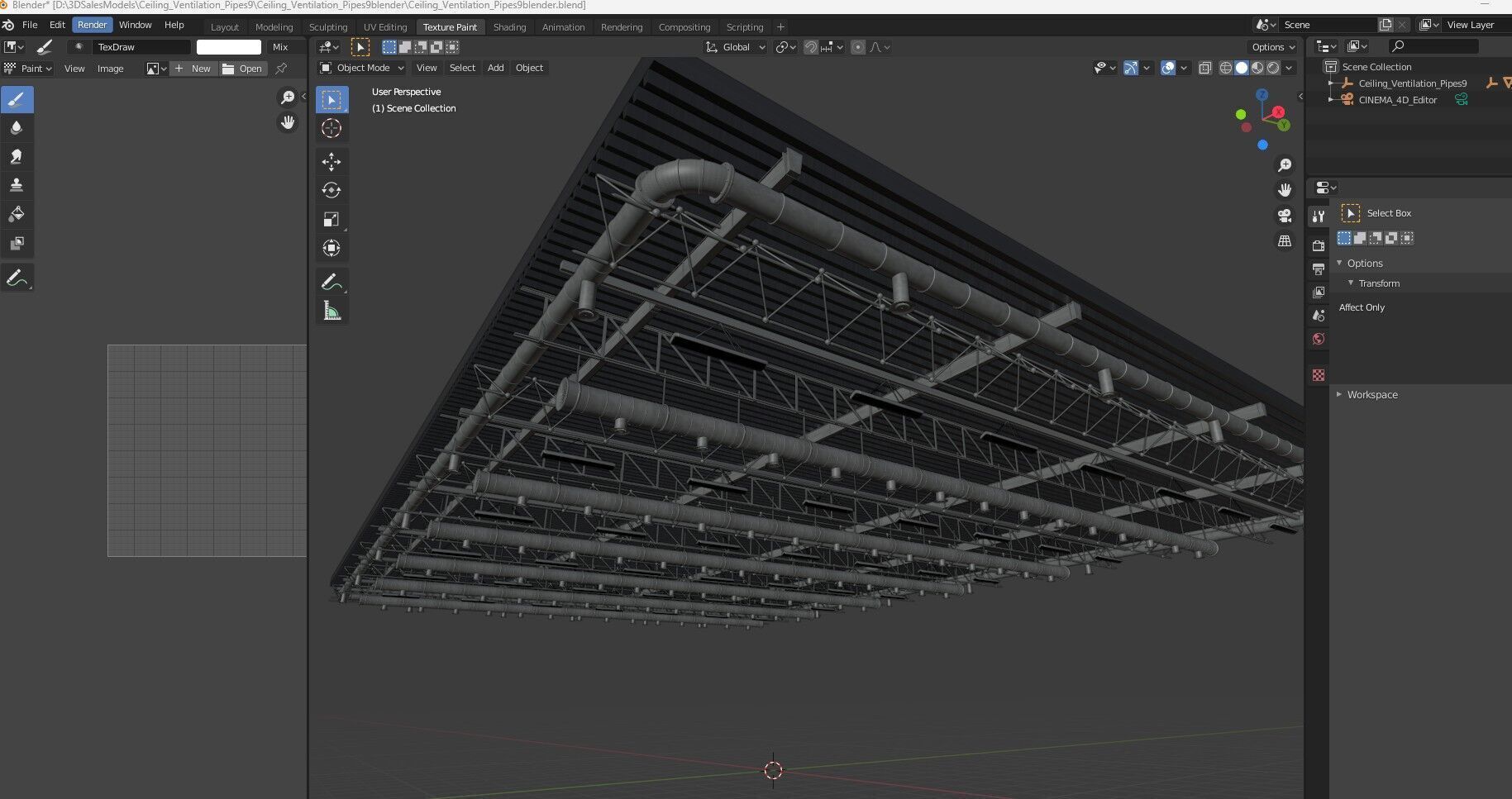 Ceiling Ventilation Pipes 9 3D model_16