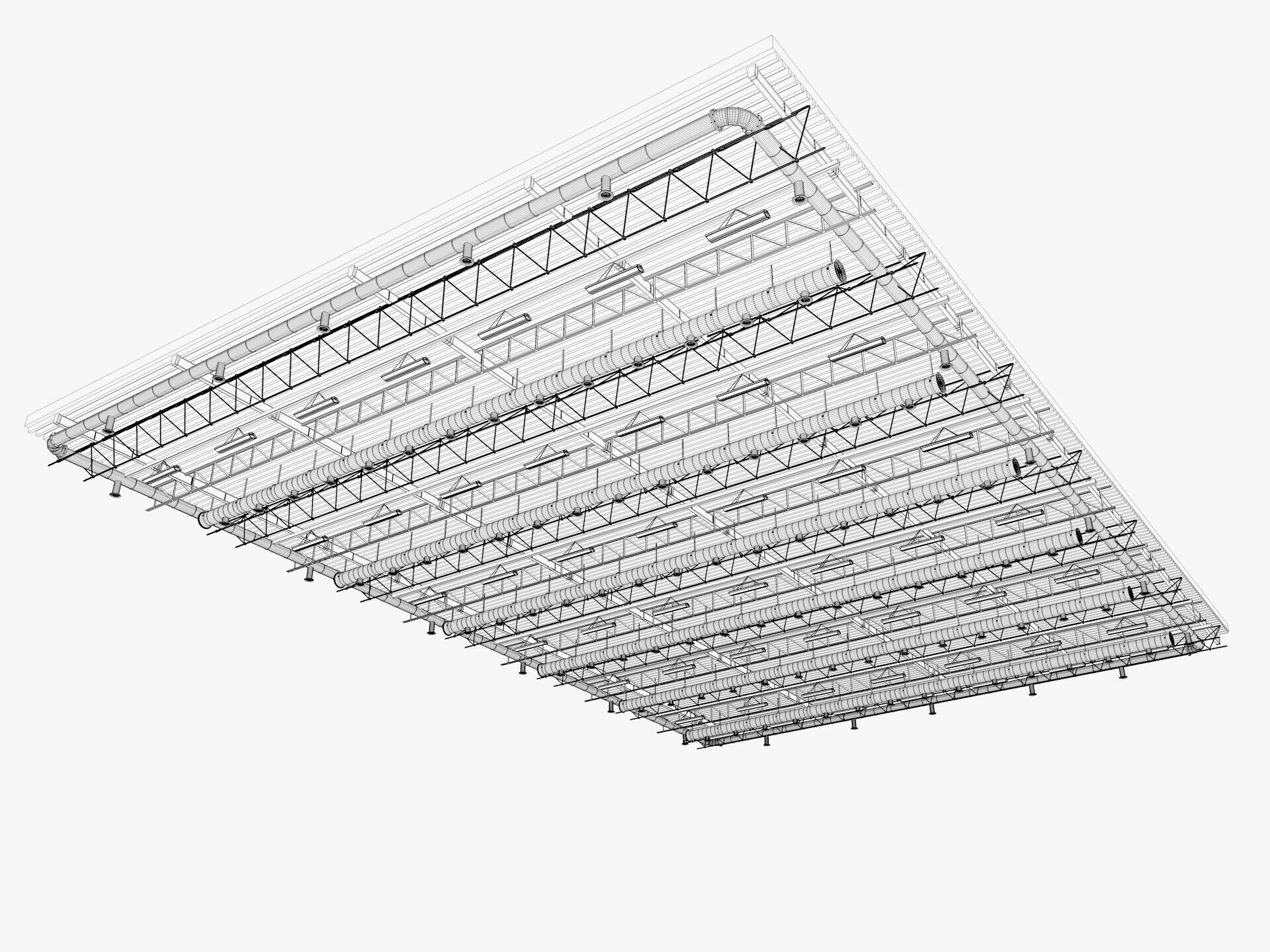 Ceiling Ventilation Pipes 9 3D model_13