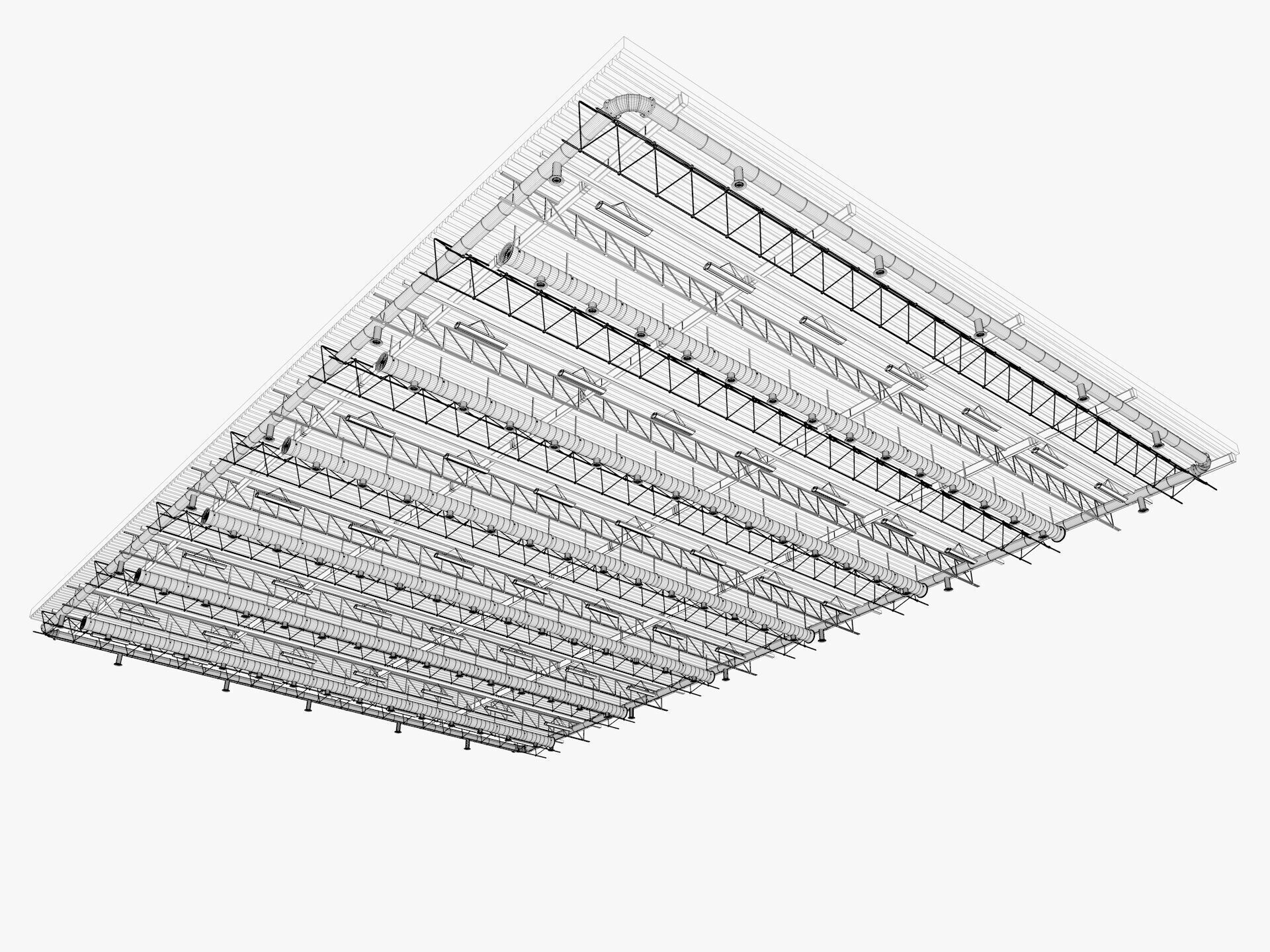 Ceiling Ventilation Pipes 9 3D model_7