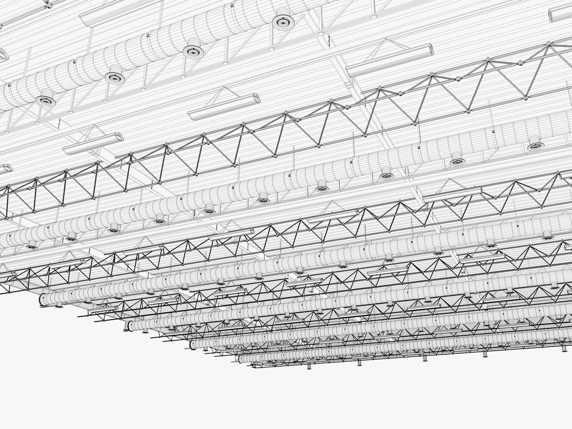 Ceiling Ventilation Pipes 9 3D model_12