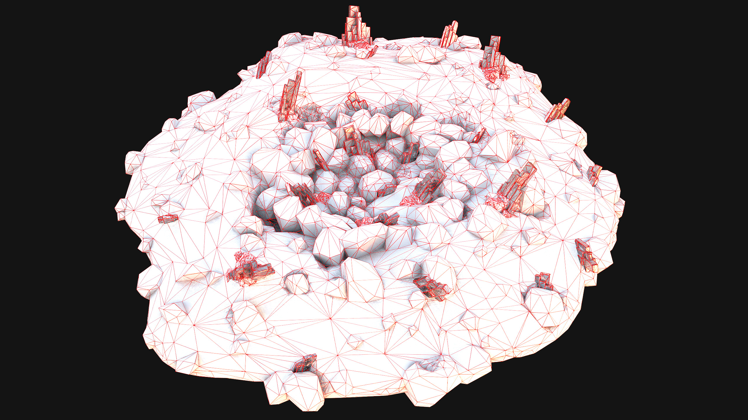 Medieval Mine Silver Ore Deposits Low-poly 3D model_48