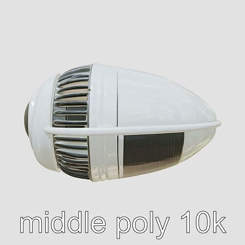 Futuristic Urban Satellite Capsule with Mirrored Chrome Body Low-poly 3D model