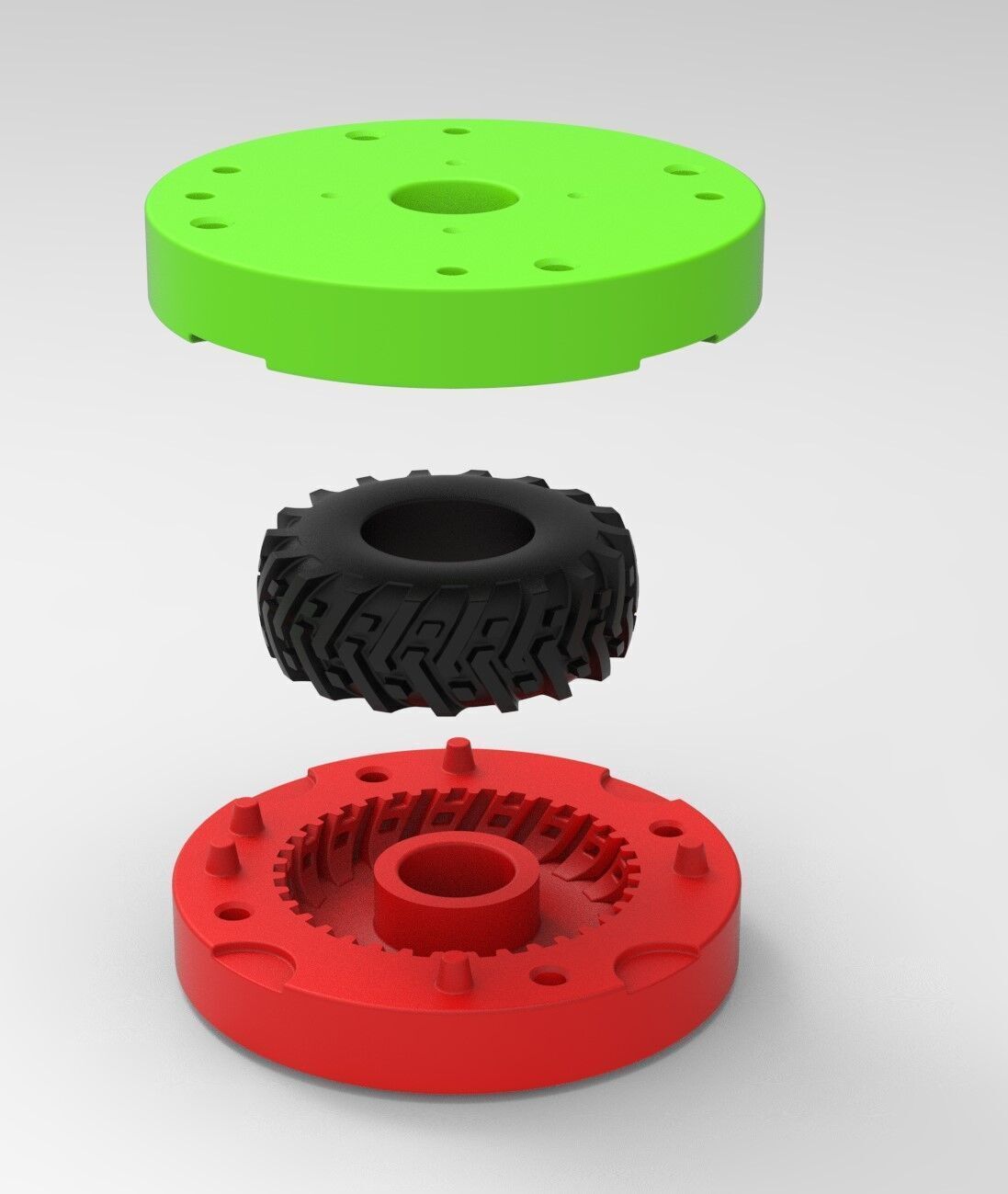 Mold diecast Tractor tire 31 S 1 to 10 and 1 to 14 and 1 to 25 3D print model_11