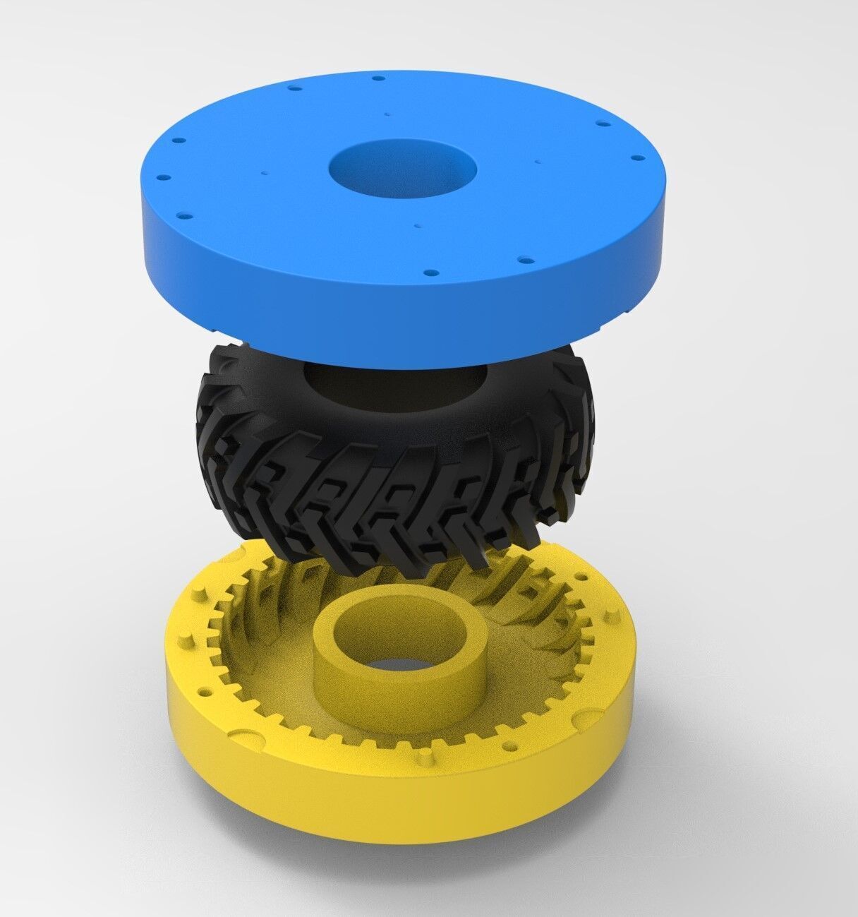 Mold diecast Tractor tire 31 S 1 to 10 and 1 to 14 and 1 to 25 3D print model_1