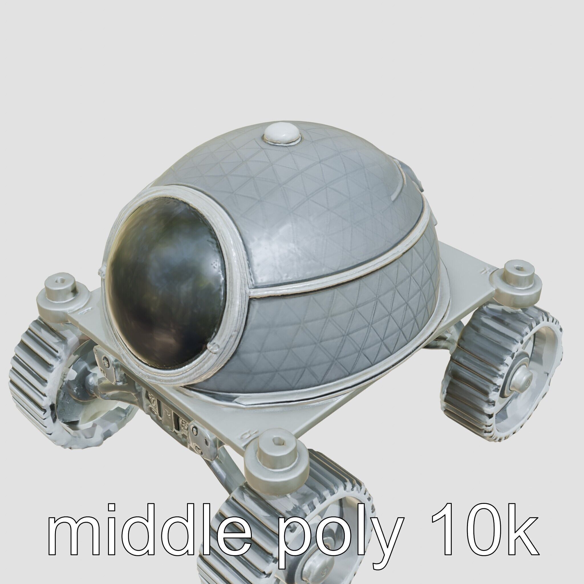 Lunar Rover Pyramid Titanium Cabin 3D Model Low-poly 3D model_2