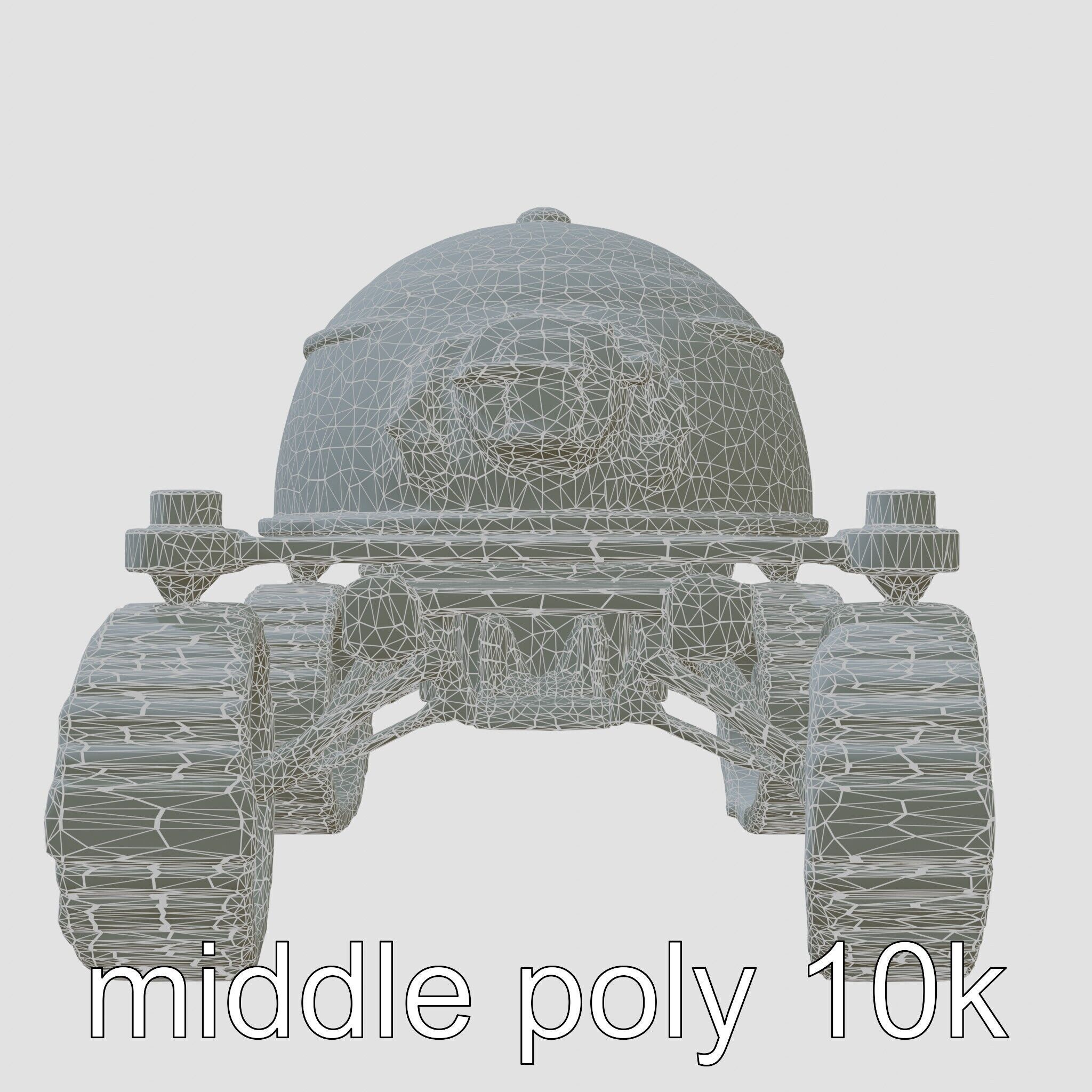 Lunar Rover Pyramid Titanium Cabin 3D Model Low-poly 3D model_26