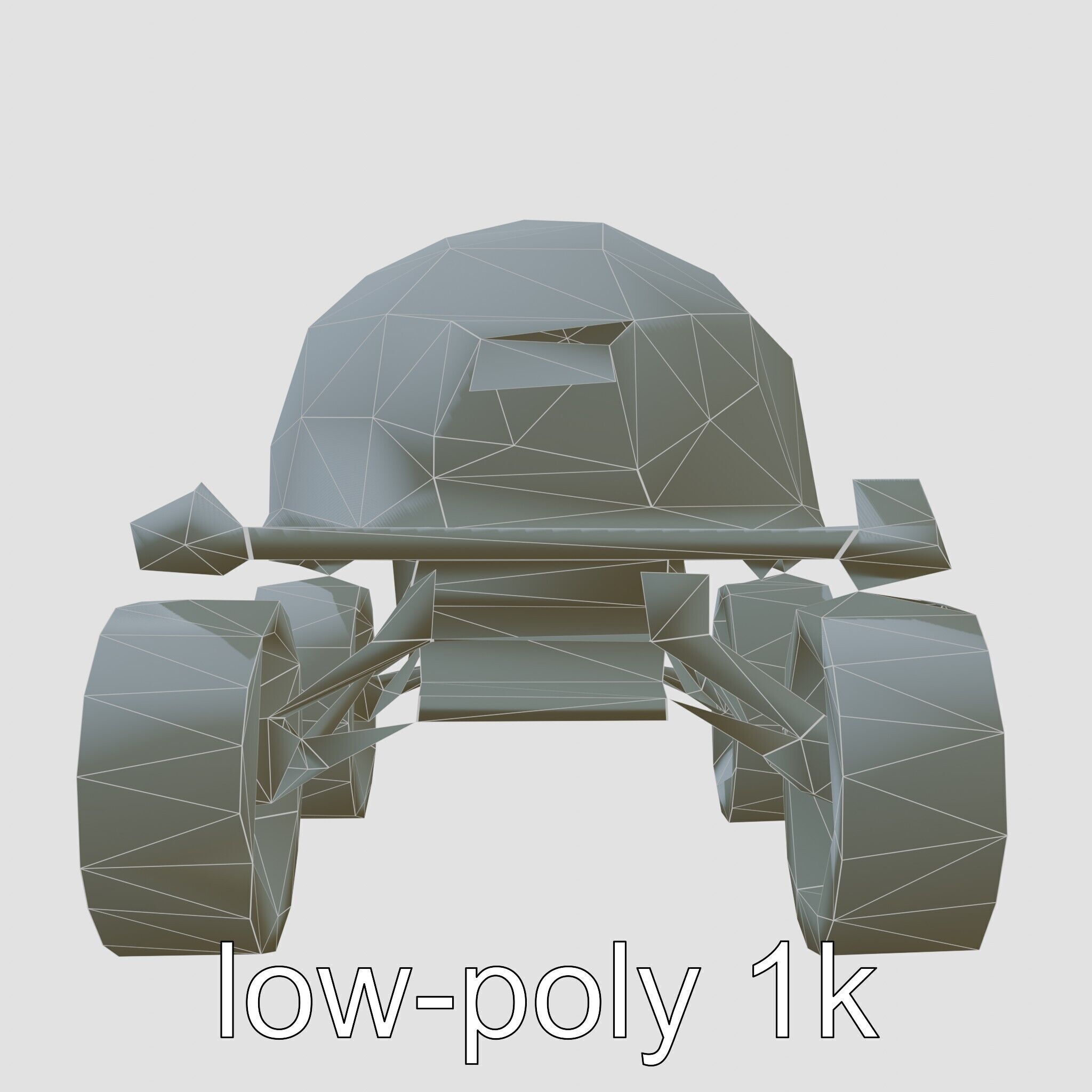 Lunar Rover Pyramid Titanium Cabin 3D Model Low-poly 3D model_19