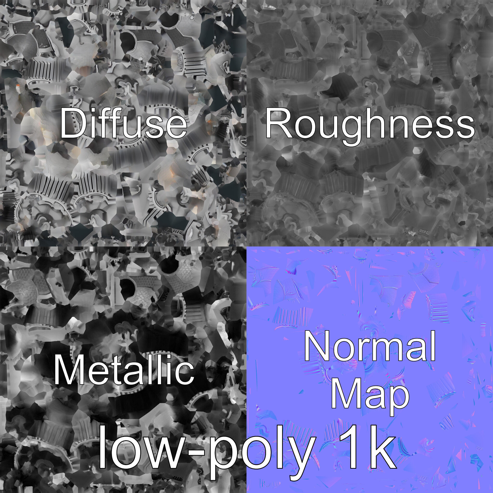 Lunar Rover Pyramid Titanium Cabin 3D Model Low-poly 3D model_29