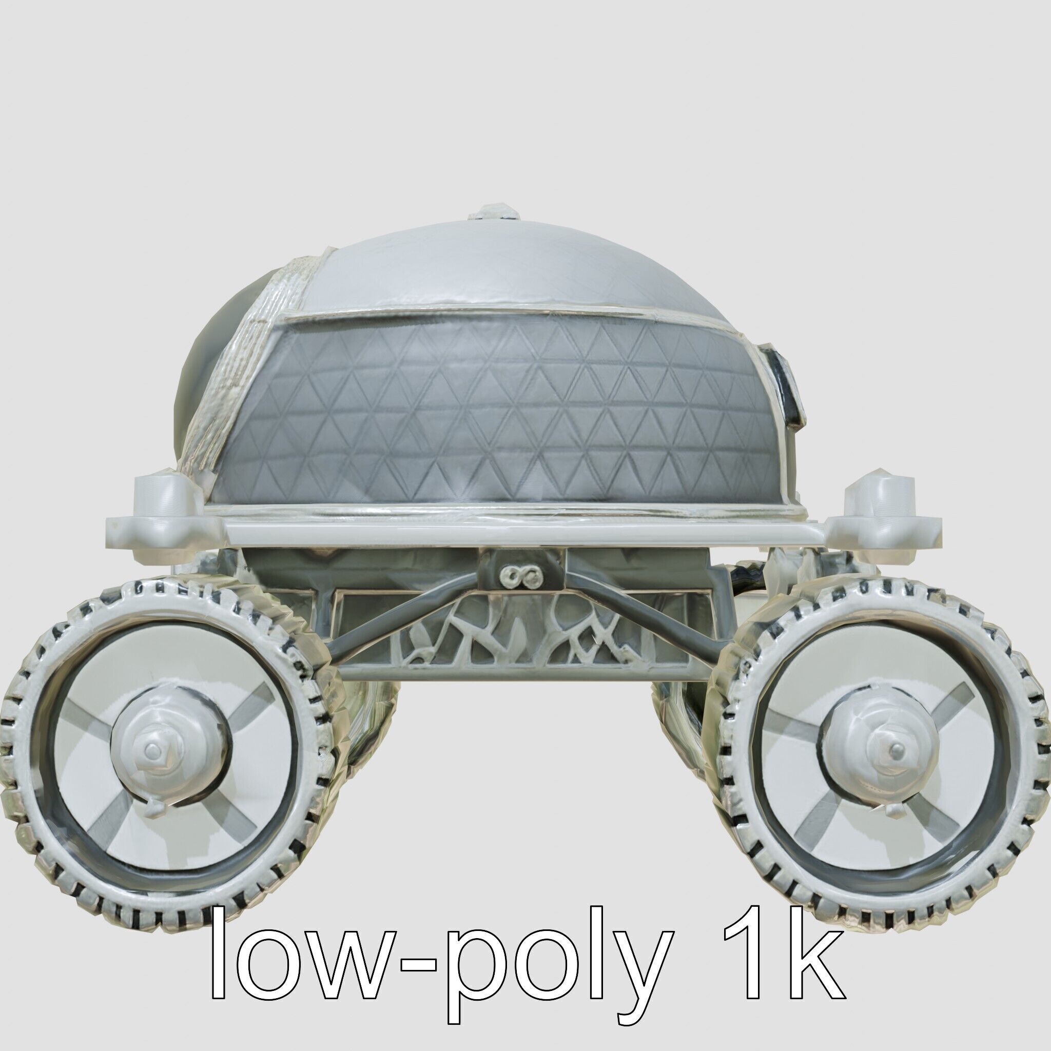 Lunar Rover Pyramid Titanium Cabin 3D Model Low-poly 3D model_25