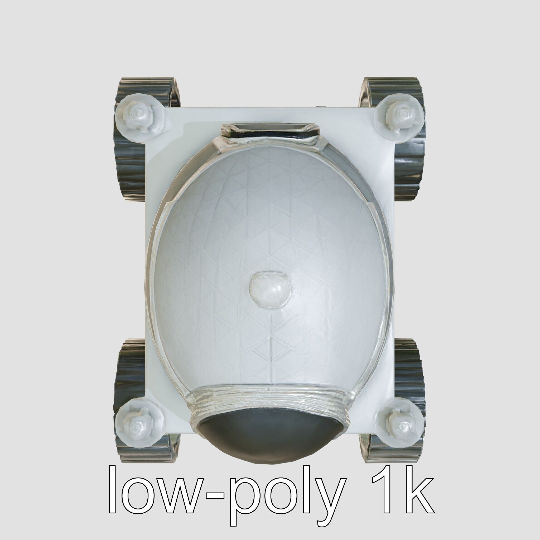 Lunar Rover Pyramid Titanium Cabin 3D Model Low-poly 3D model_14