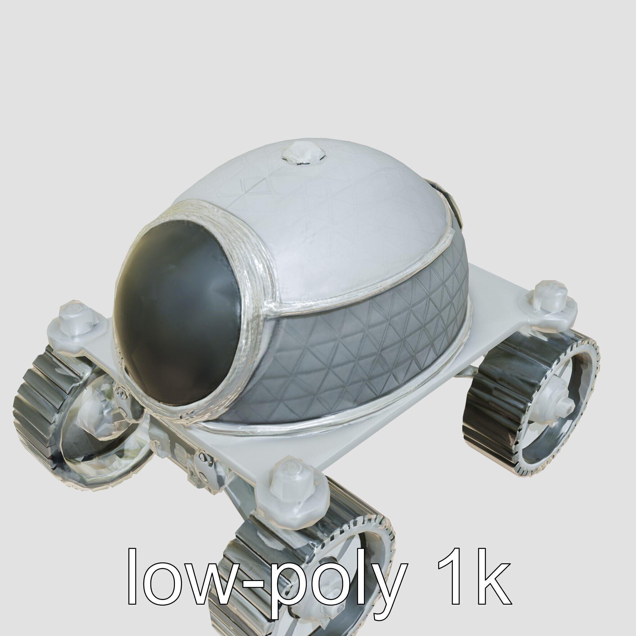Lunar Rover Pyramid Titanium Cabin 3D Model Low-poly 3D model_21