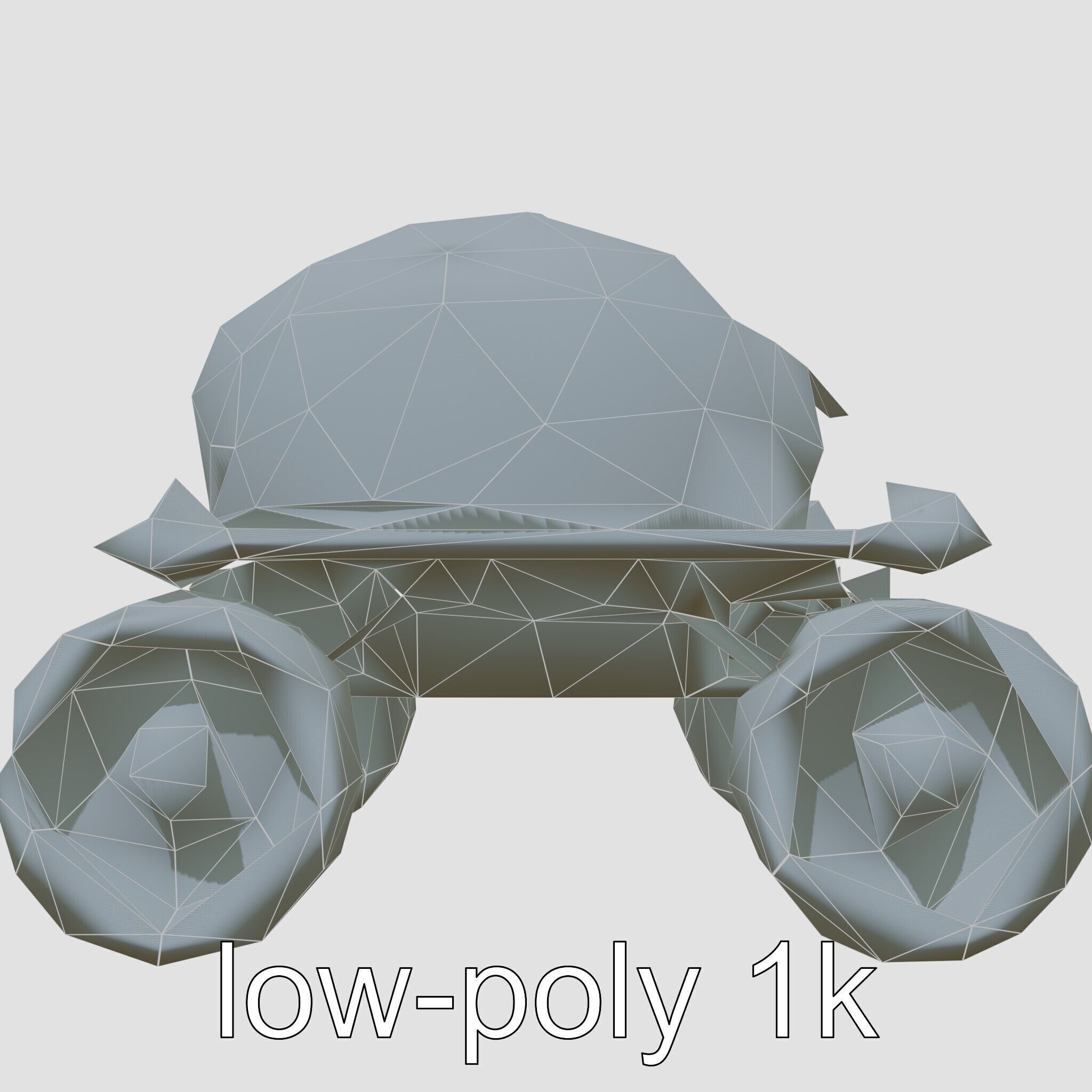 Lunar Rover Pyramid Titanium Cabin 3D Model Low-poly 3D model_7