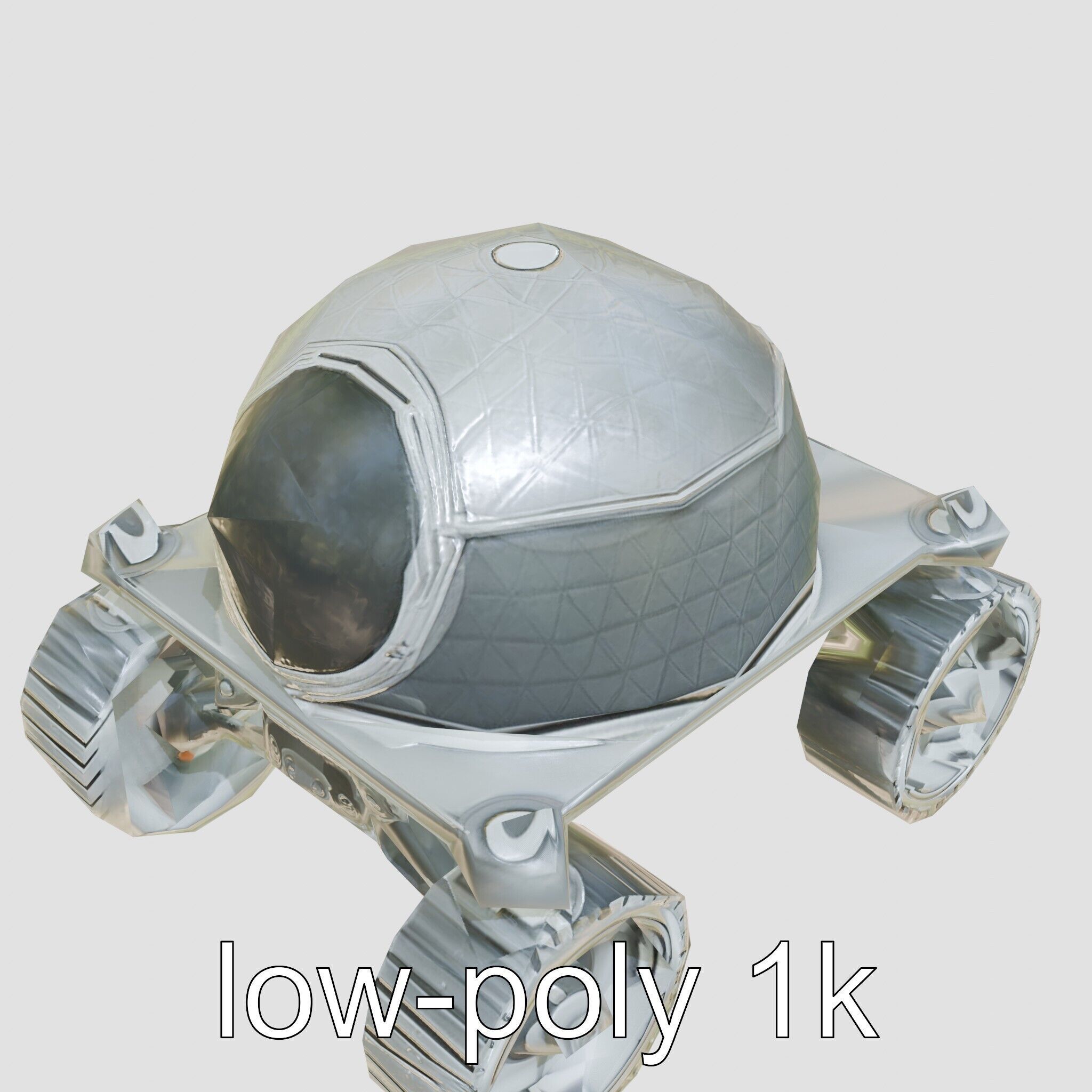 Lunar Rover Pyramid Titanium Cabin 3D Model Low-poly 3D model_5