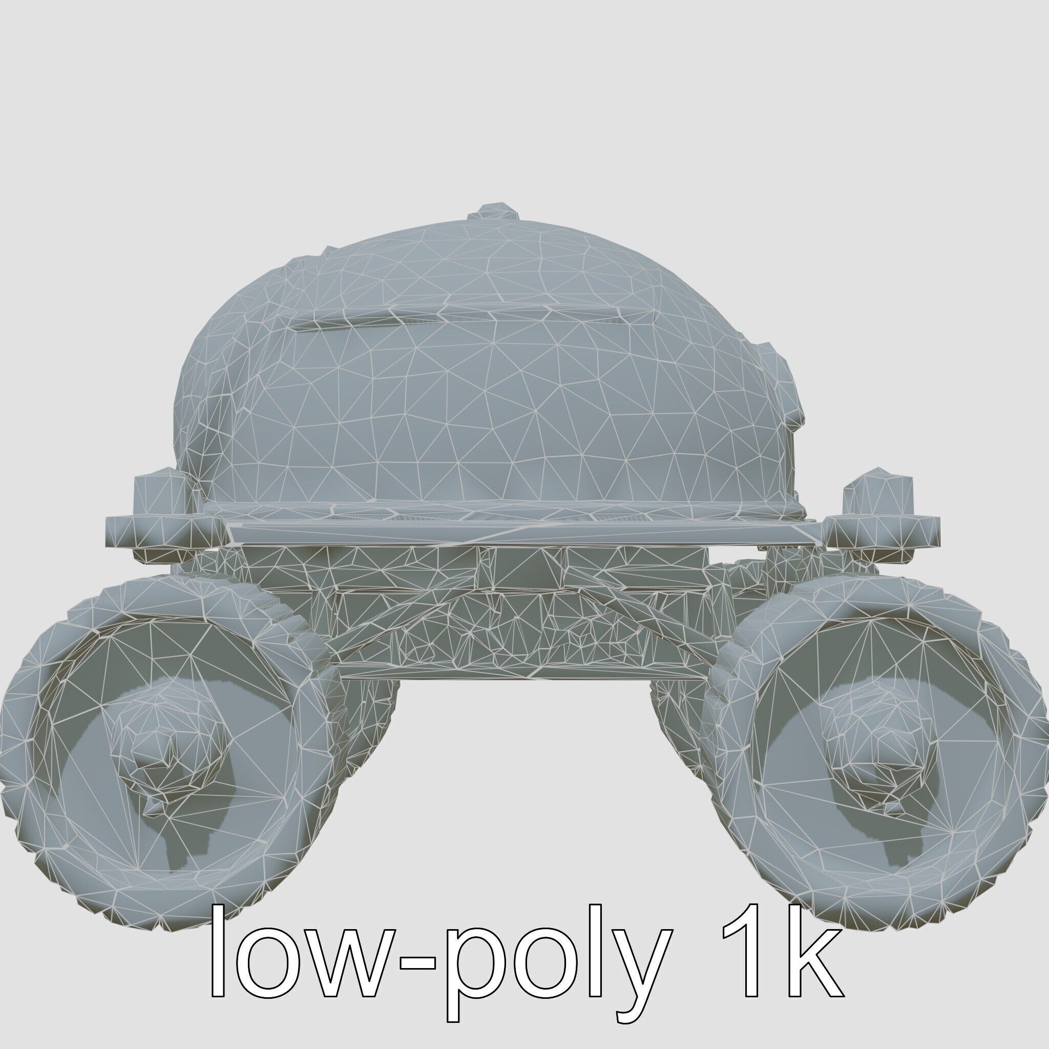 Lunar Rover Pyramid Titanium Cabin 3D Model Low-poly 3D model_9