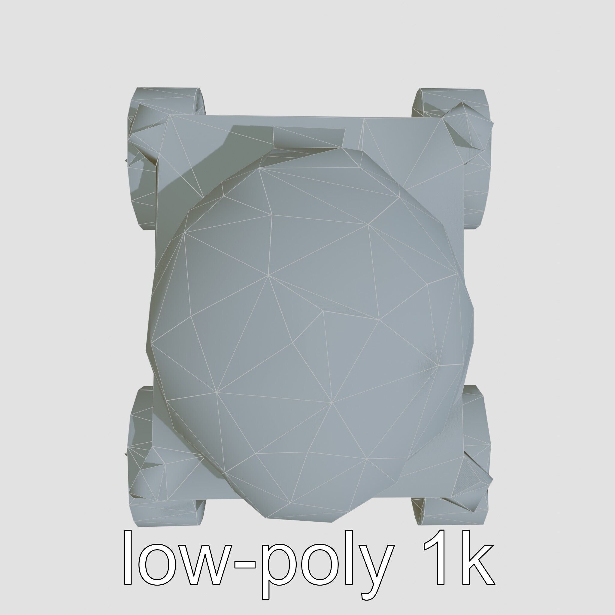 Lunar Rover Pyramid Titanium Cabin 3D Model Low-poly 3D model_16