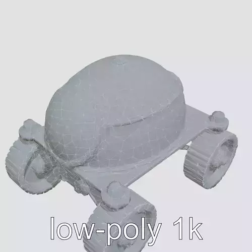 Lunar Rover Pyramid Titanium Cabin 3D Model