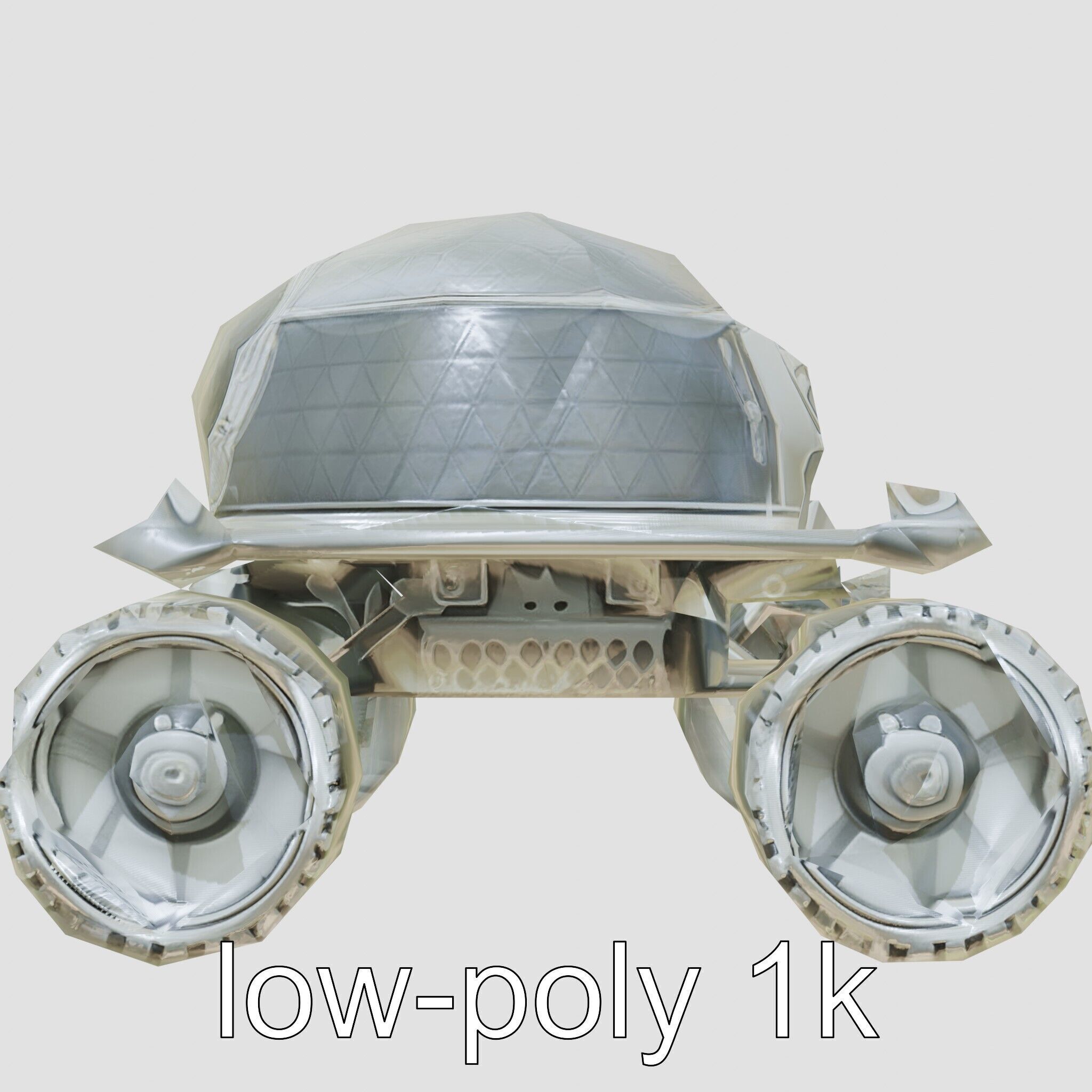 Lunar Rover Pyramid Titanium Cabin 3D Model Low-poly 3D model_20