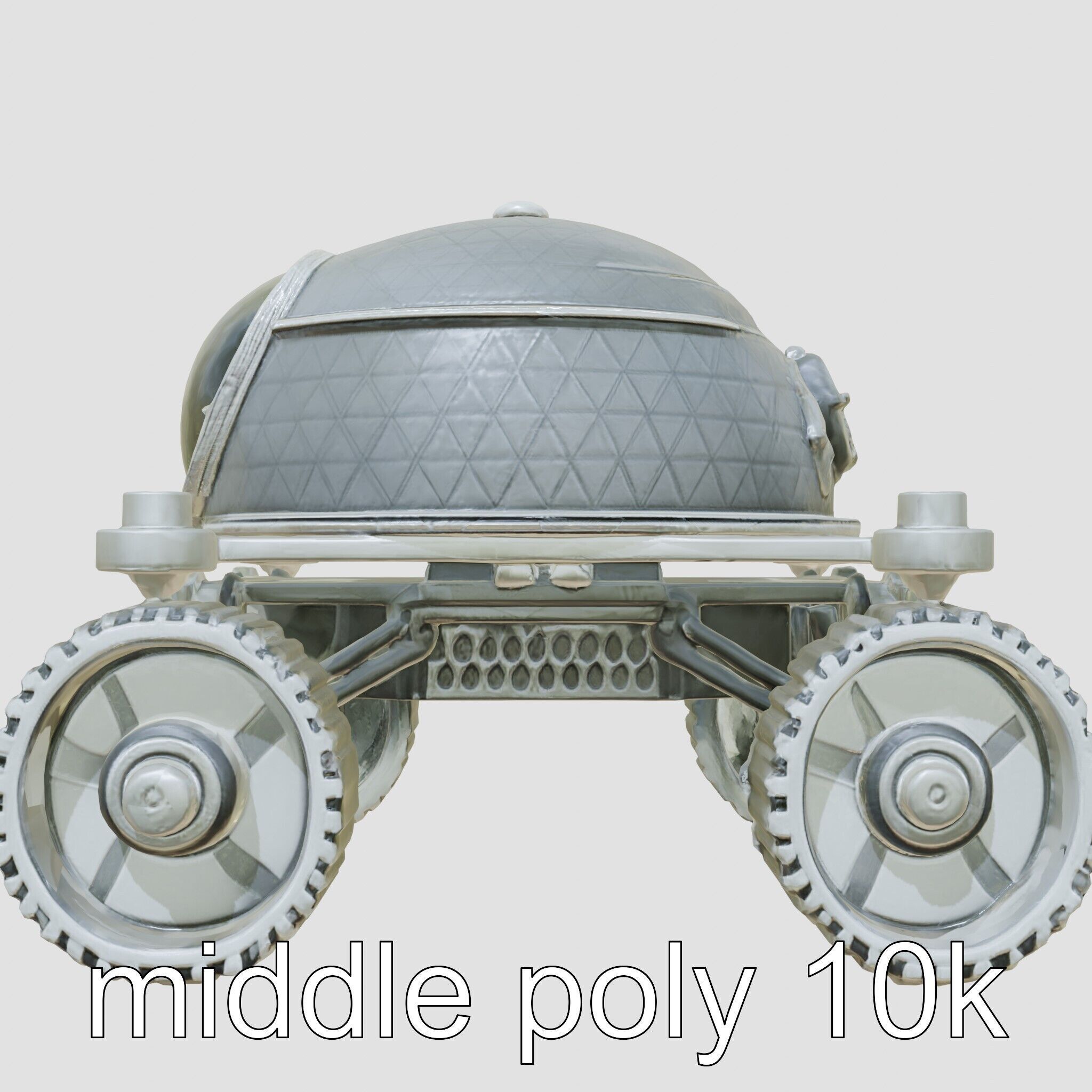 Lunar Rover Pyramid Titanium Cabin 3D Model Low-poly 3D model_22