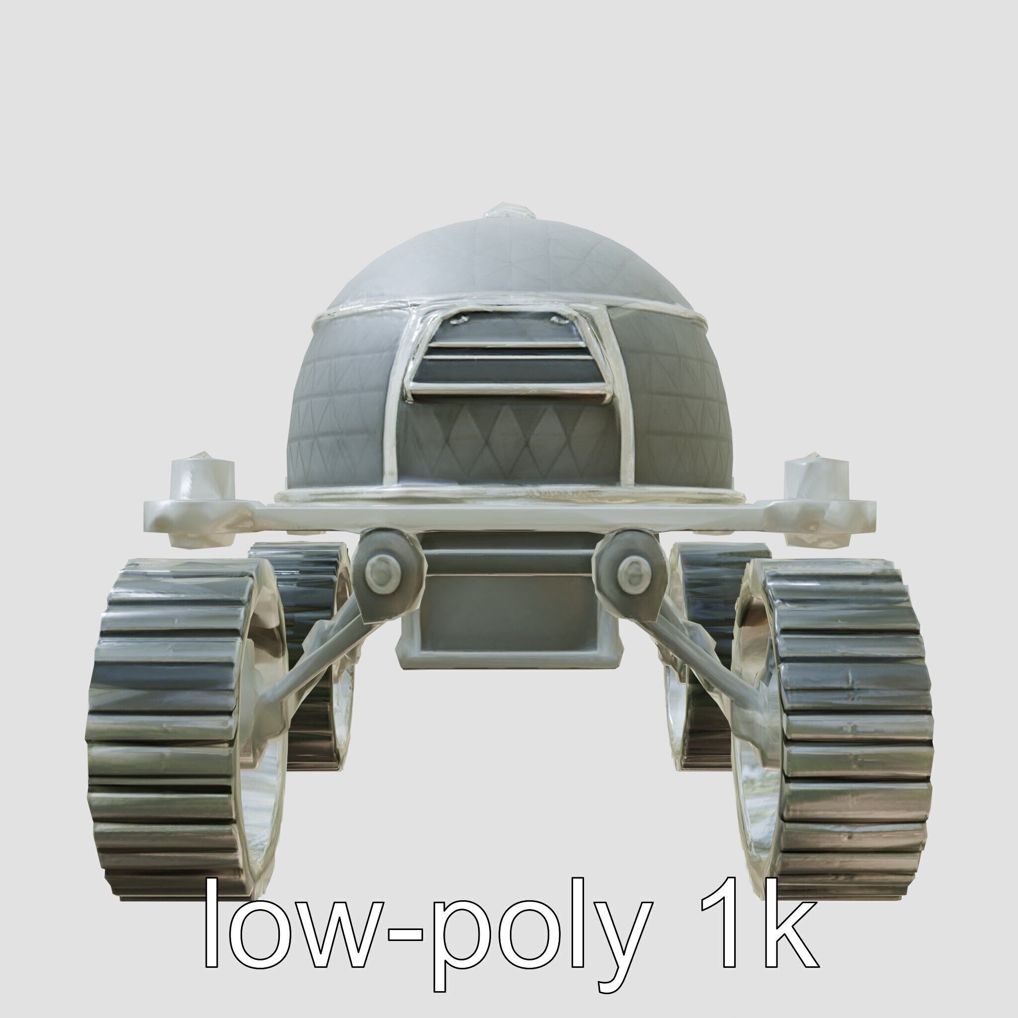 Lunar Rover Pyramid Titanium Cabin 3D Model Low-poly 3D model_8