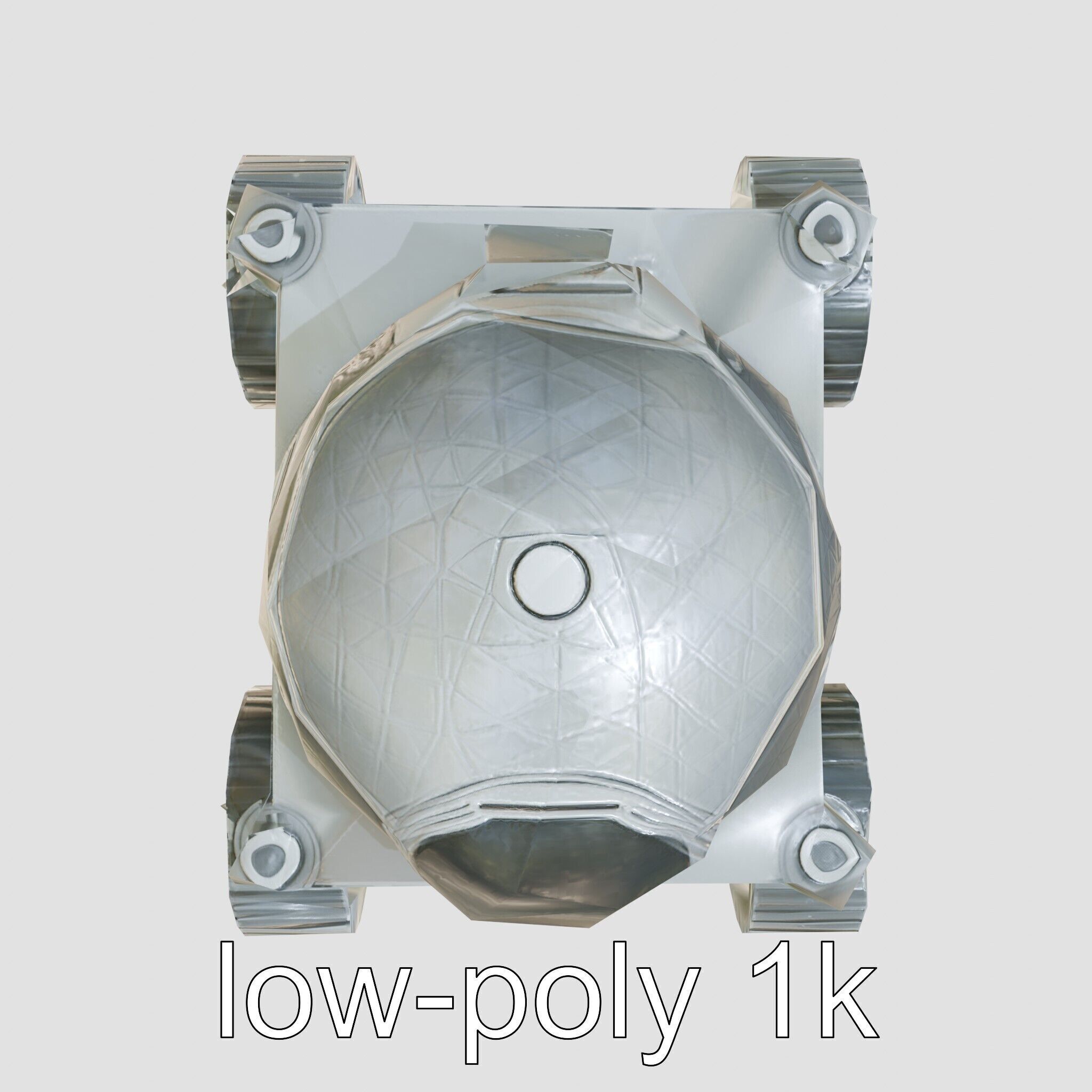 Lunar Rover Pyramid Titanium Cabin 3D Model Low-poly 3D model_18