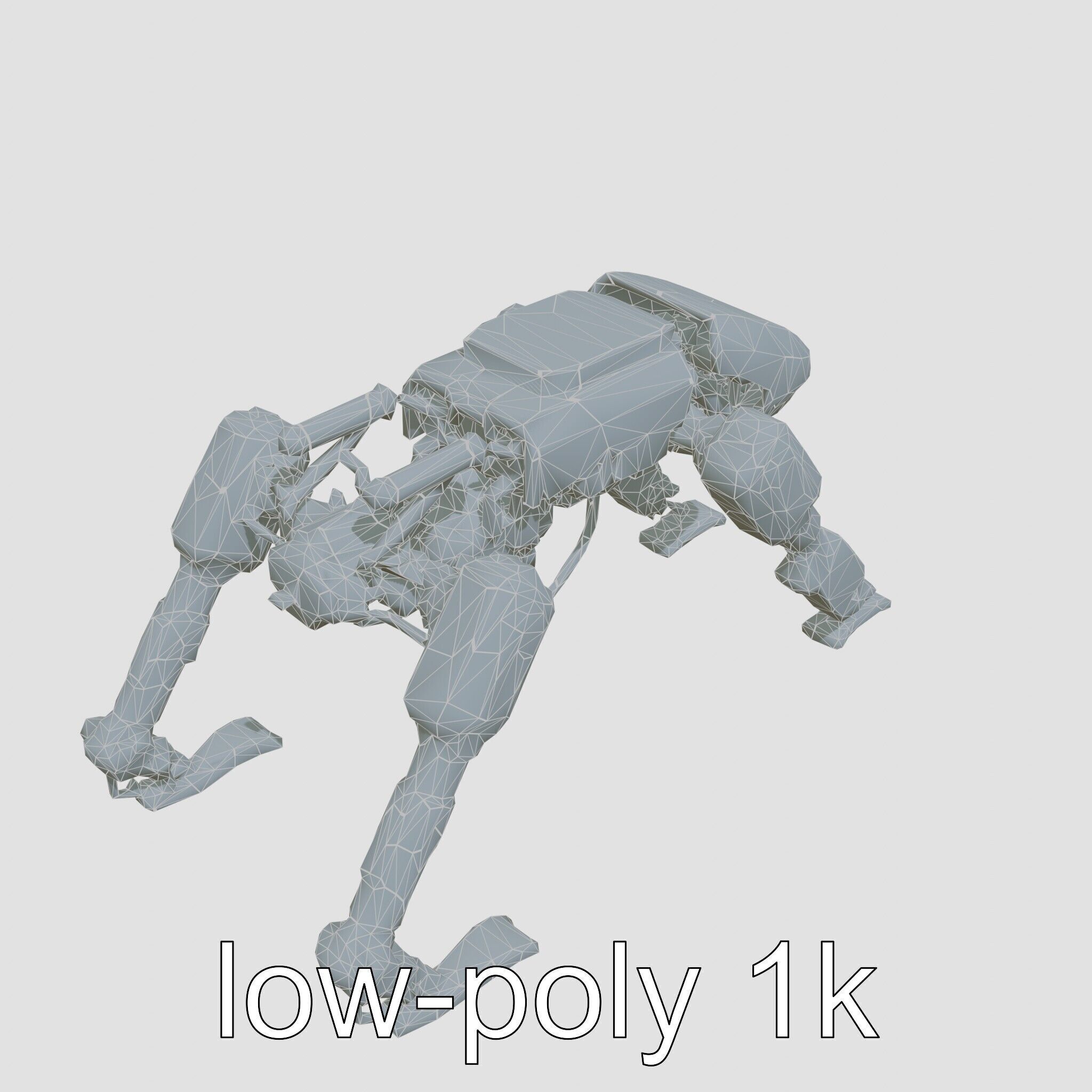 Industrial Mecha Exoskeleton Robot Low-poly 3D model_7