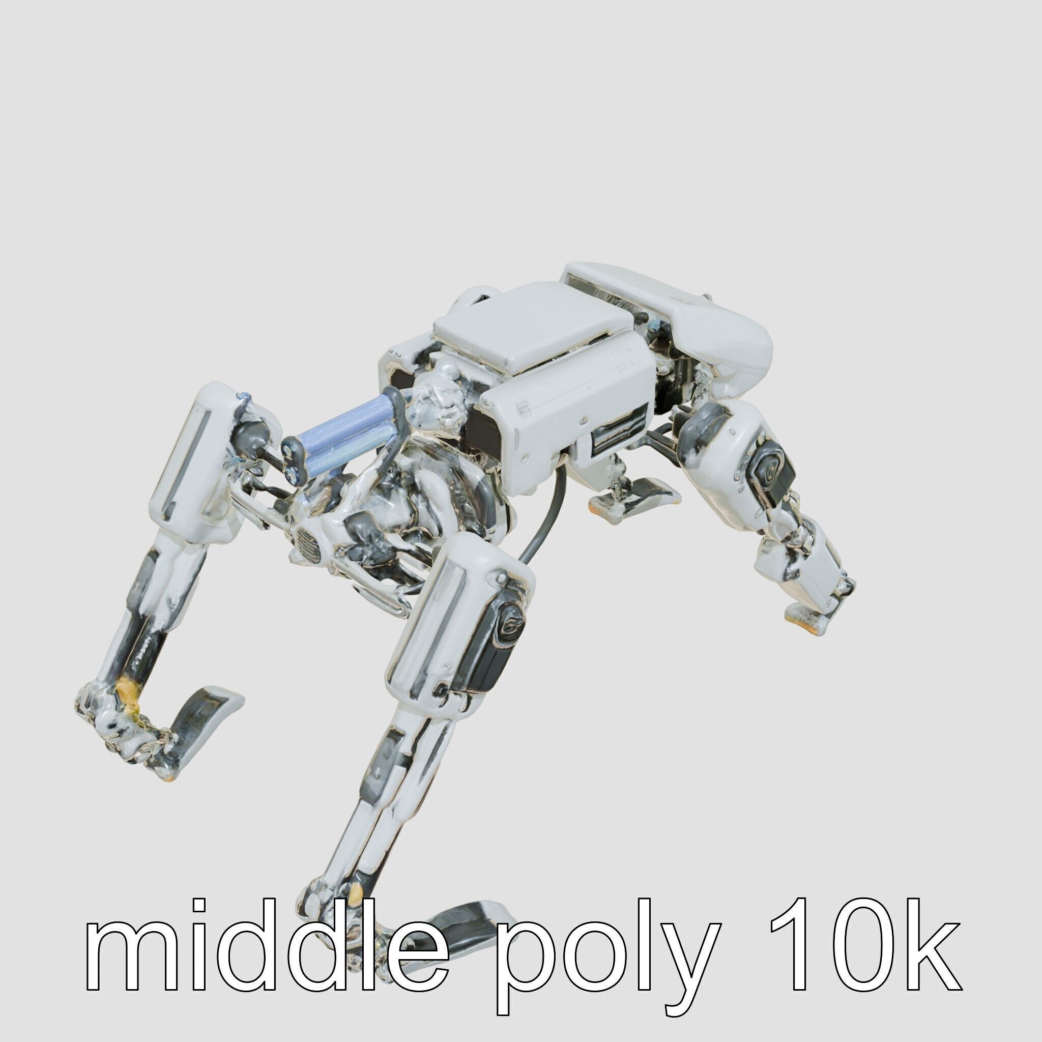Industrial Mecha Exoskeleton Robot Low-poly 3D model_2