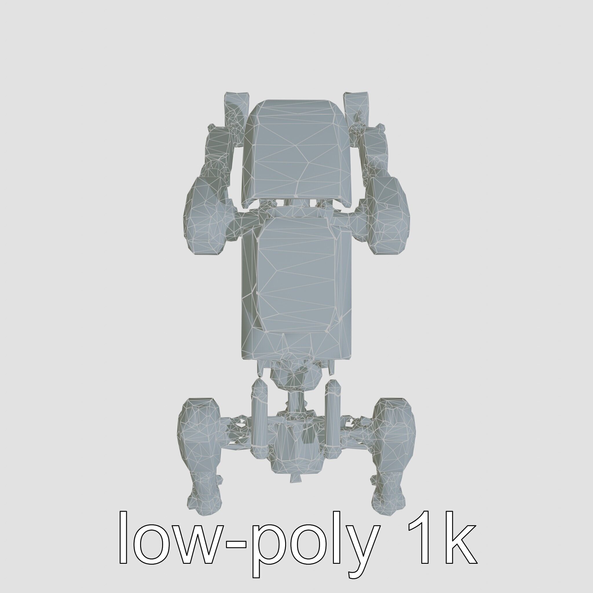 Industrial Mecha Exoskeleton Robot Low-poly 3D model_26